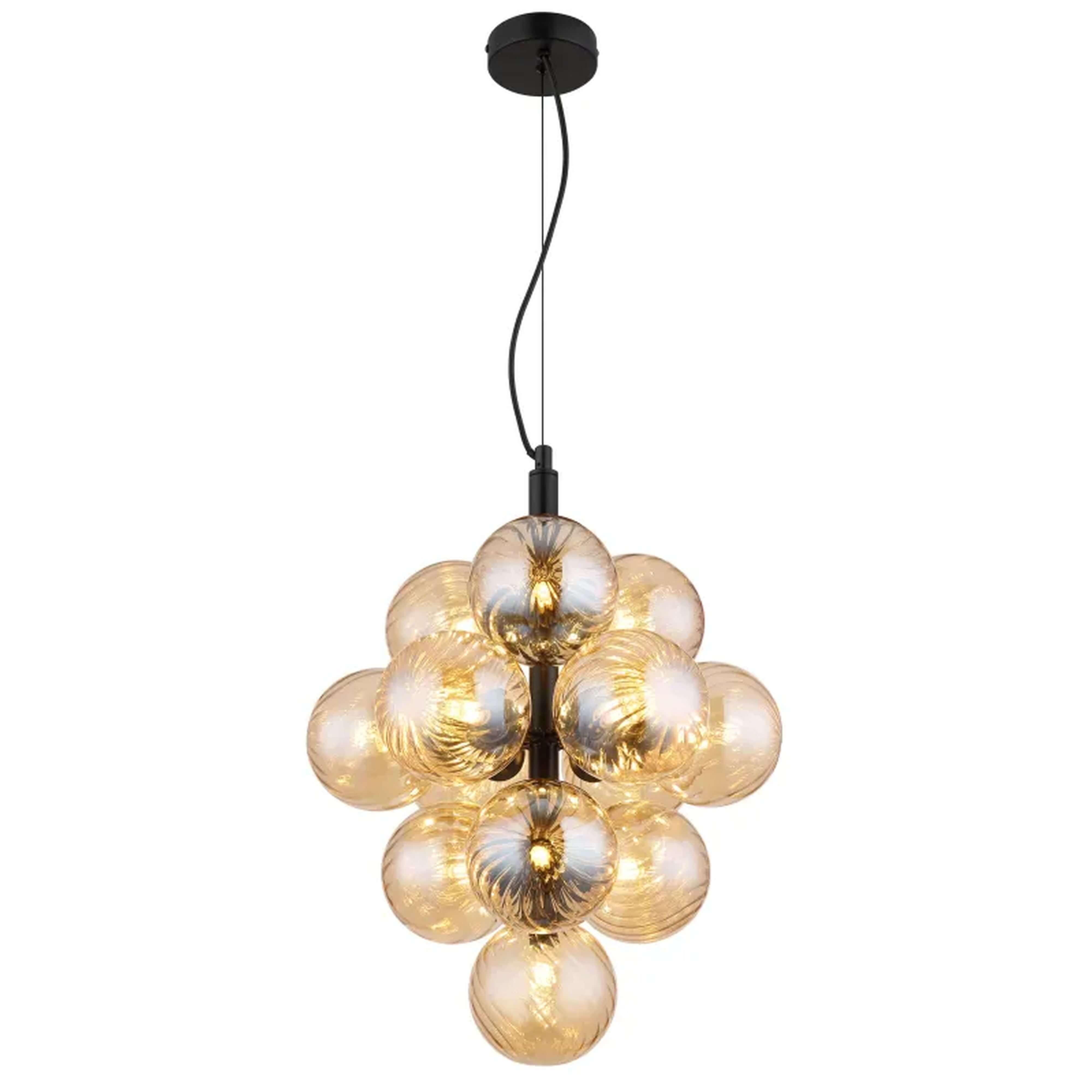 Globo Lighting Conor lámpara colgante x4 W negro-ámbar 56146H