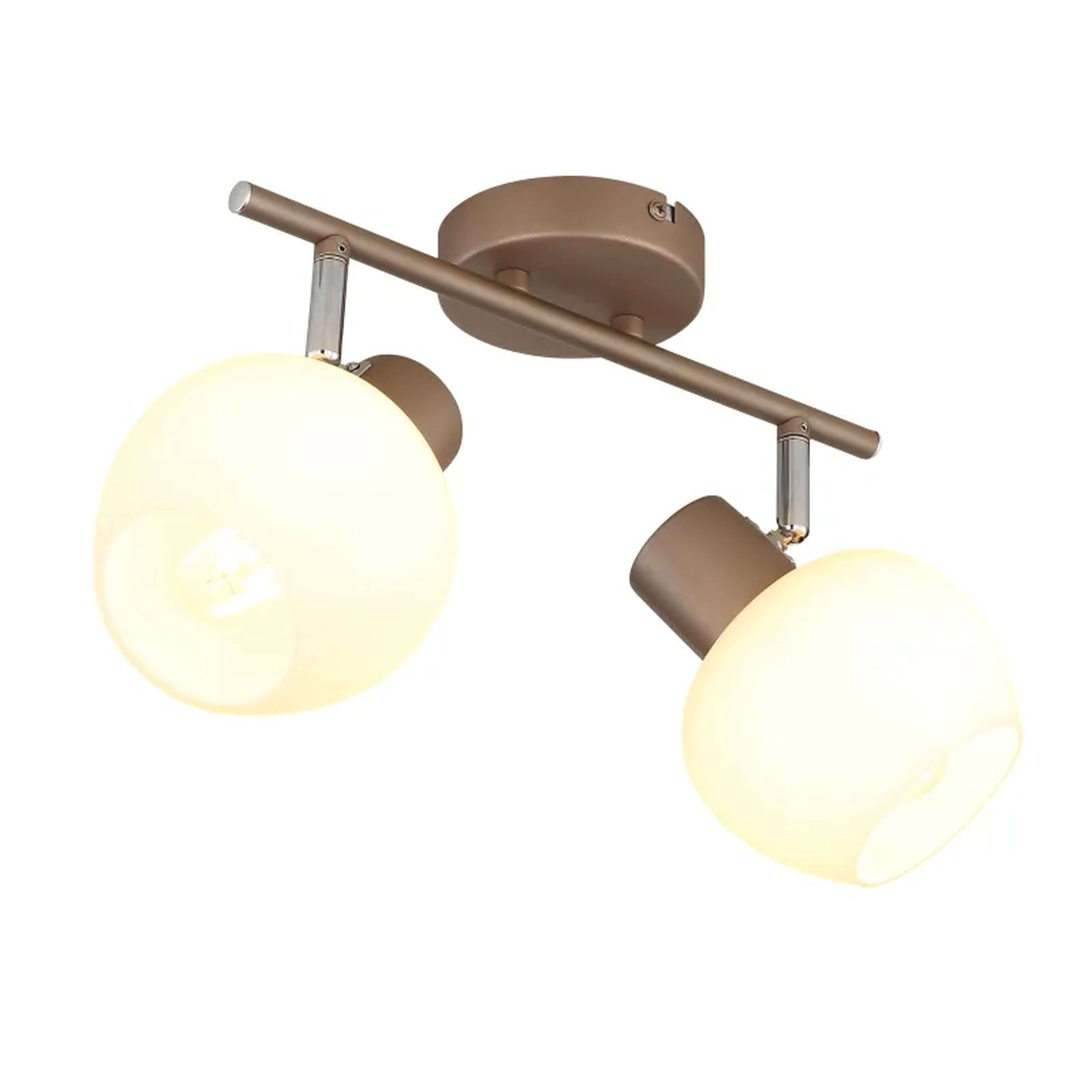 Globo Lighting Eileen lámpara de pared 2x40 W blanco-marrón 54662-2