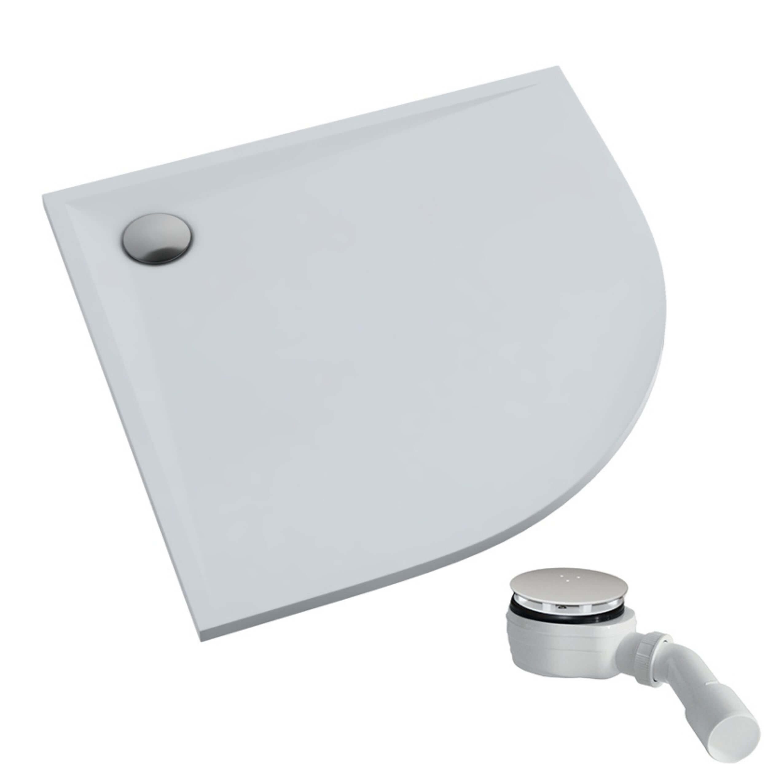 Schedpol Etrusco White Mat plato de ducha semicircular 90x90 cm blanco 3.464/B/MG