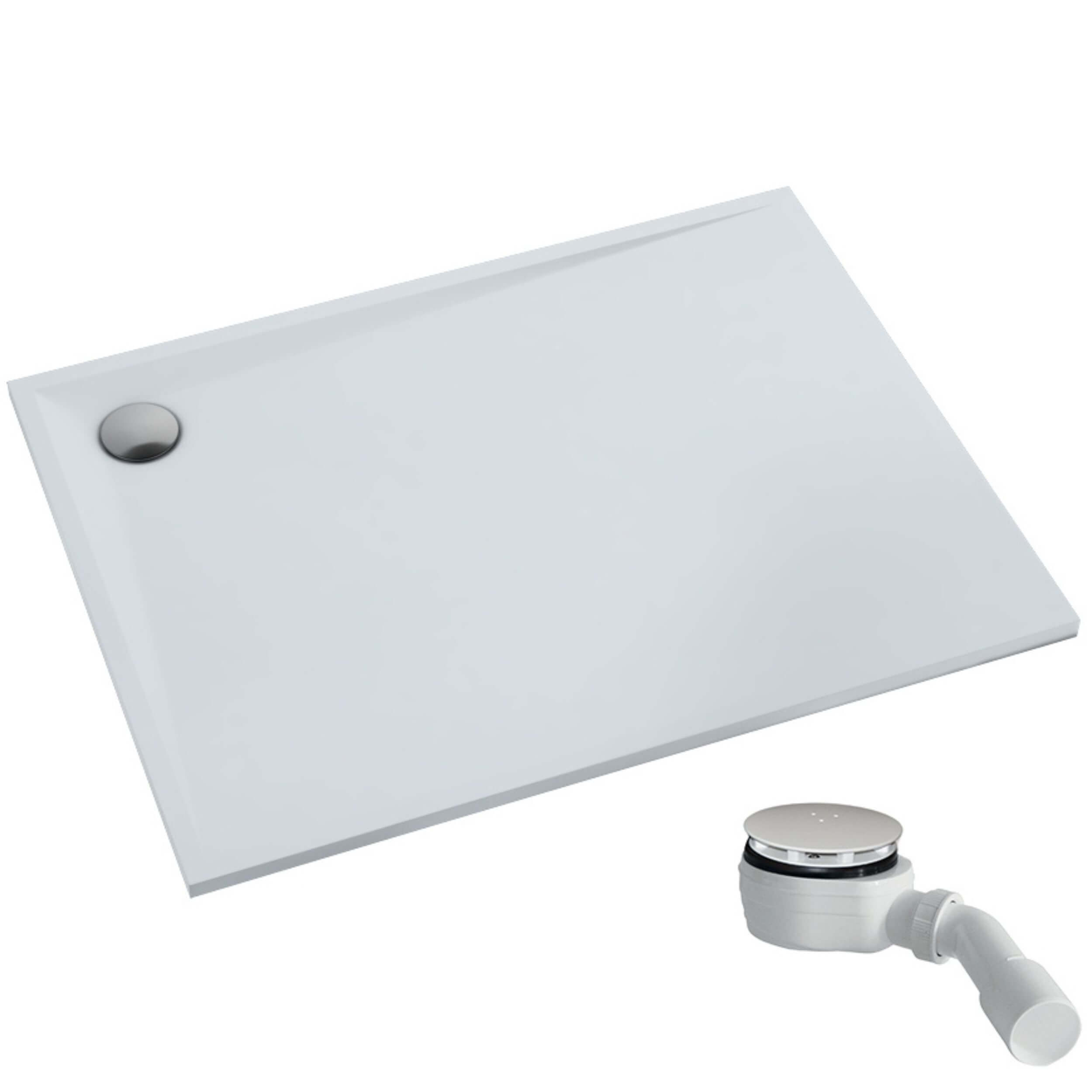 Schedpol Etrusco White Mat plato de ducha rectangular 100x80 cm blanco 3.465/B/MG