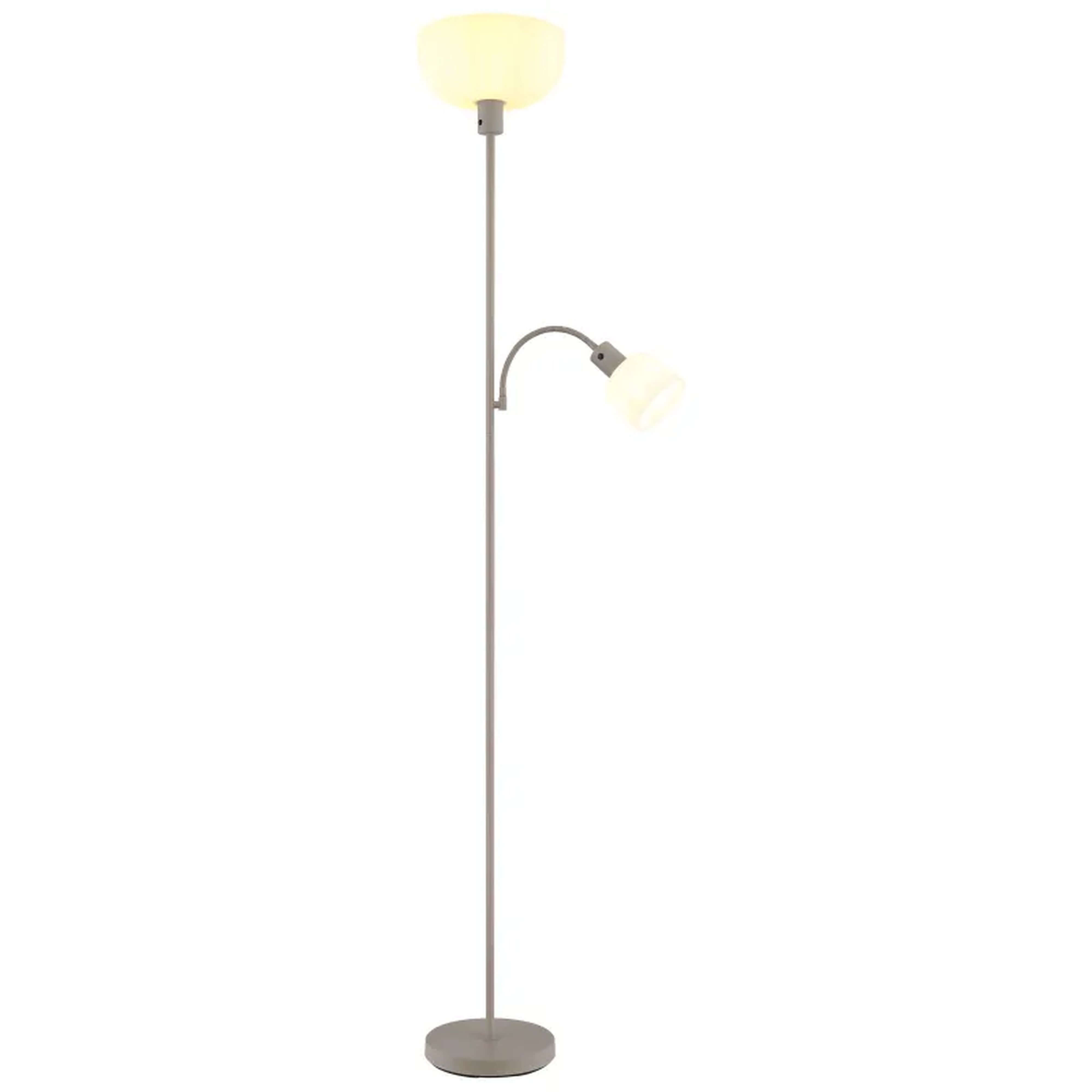 Globo Lighting Hinton lámpara de pie 2x60 W blanco-arena 59947S