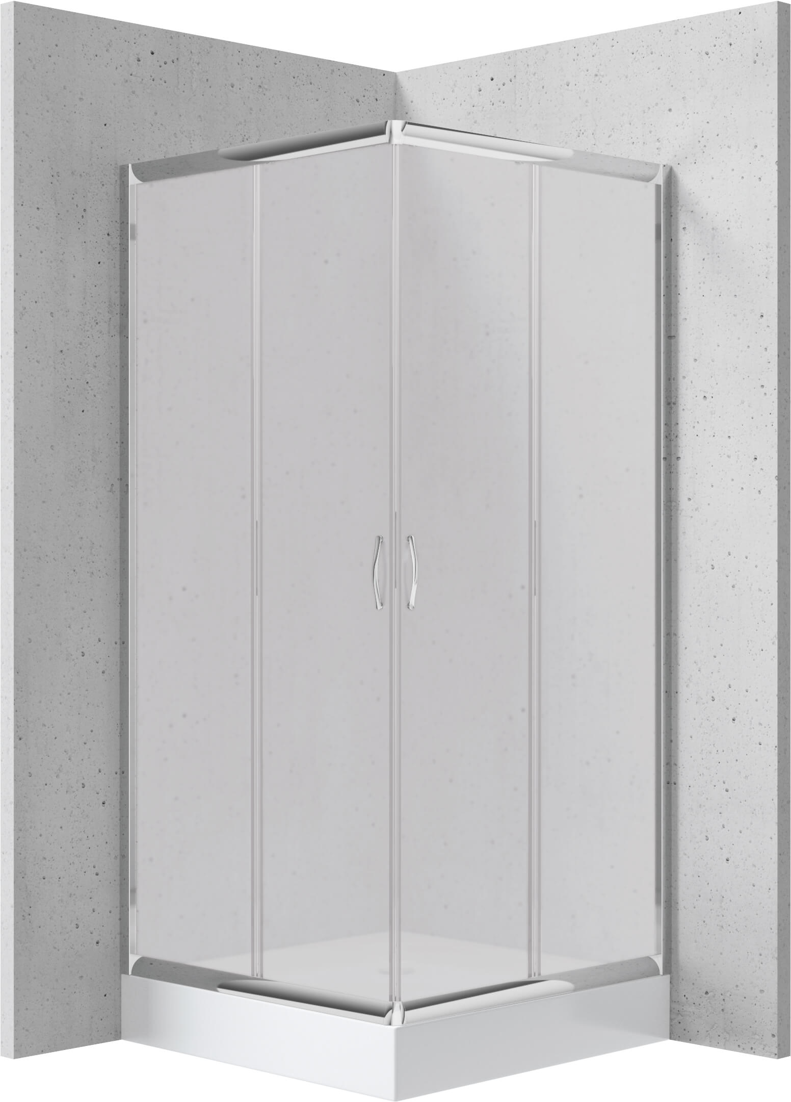 Deante Funkia cabina con plato de ducha 80x80 cm cuadrada cromo brillo/vidrio transparente KYCZ642K
