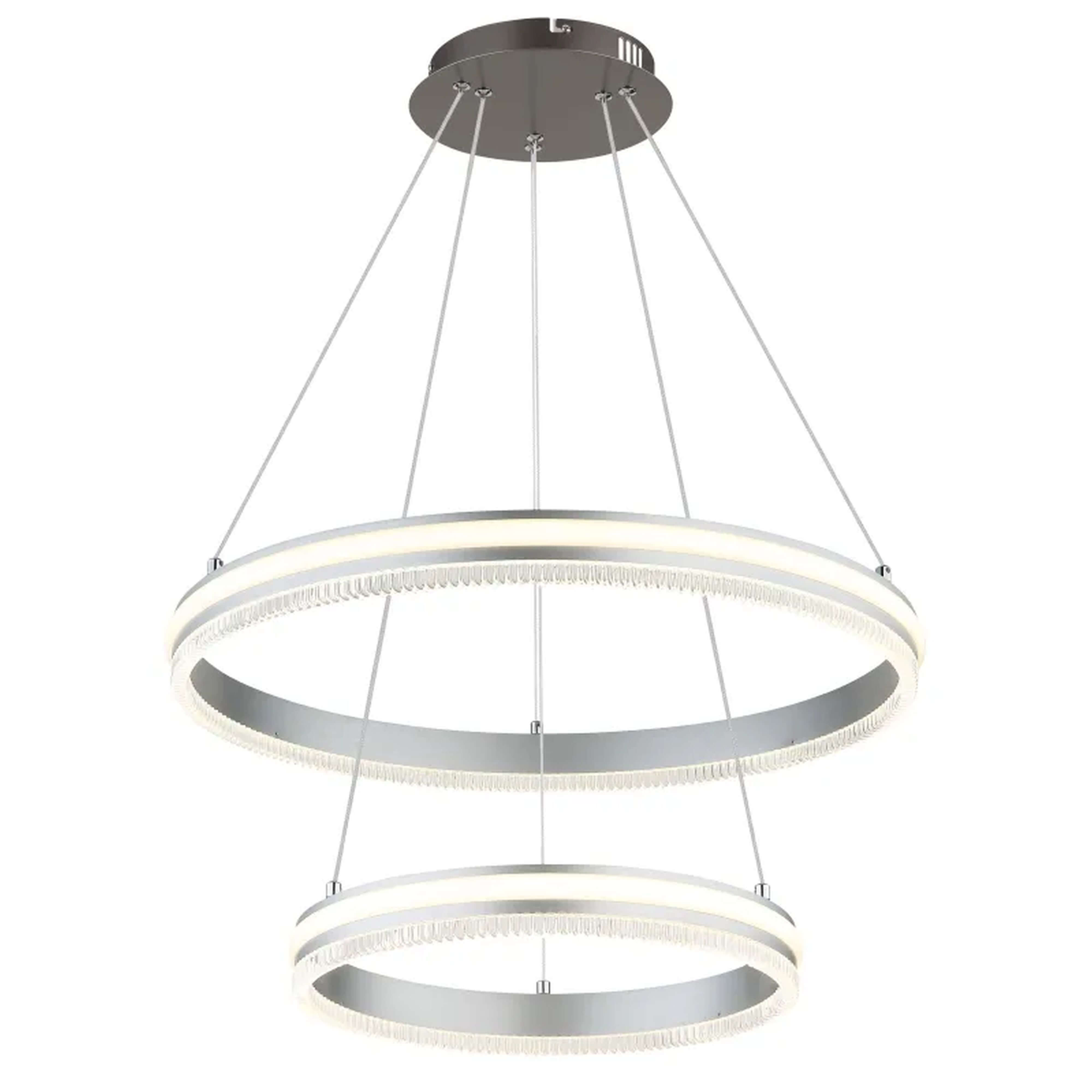 Globo Lighting Francine lámpara colgante 2x60 W gris/gris ceniza-plata 67377-60H
