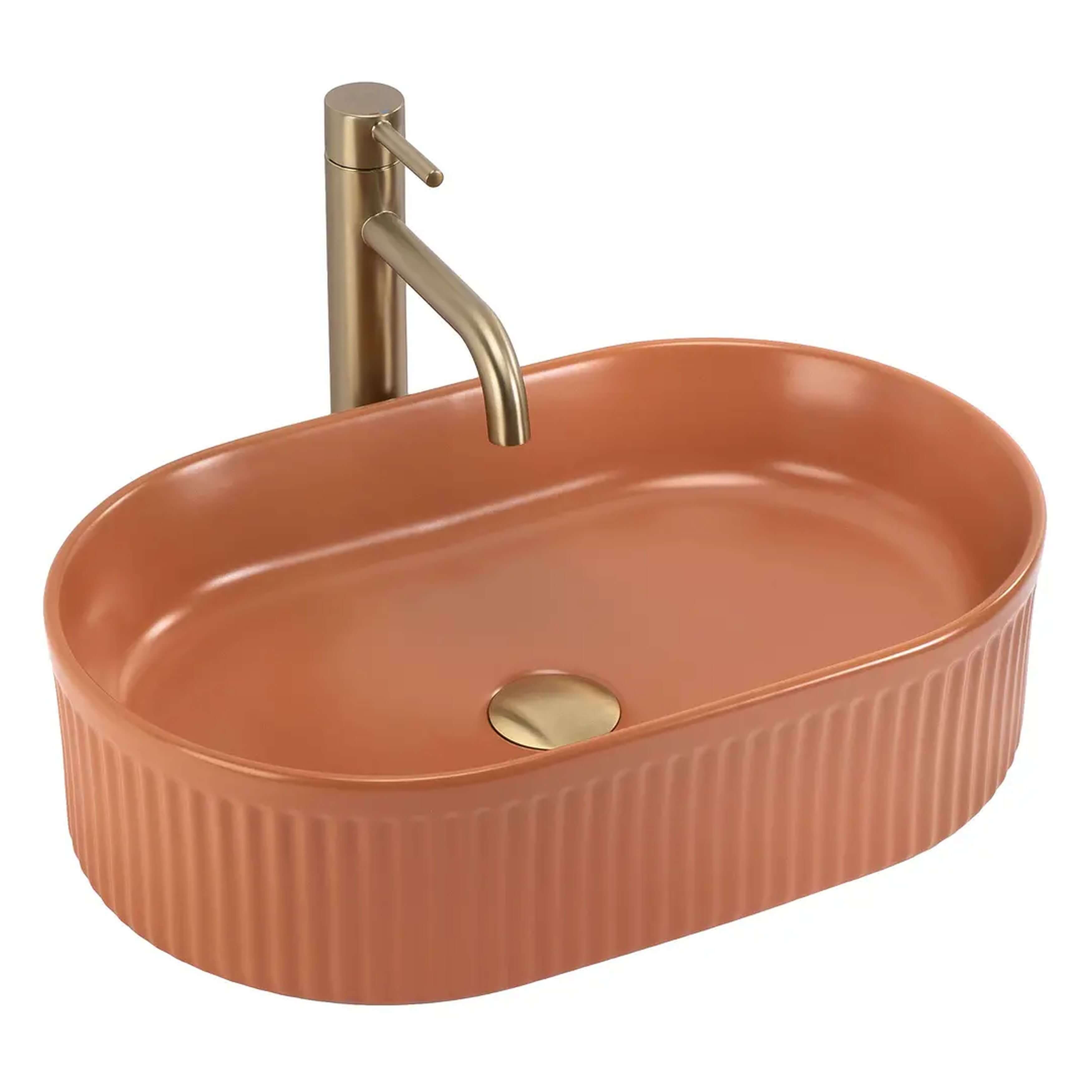 Rea Vanda lavabo 49x31 cm oval sobre encimera mate REA-U6377