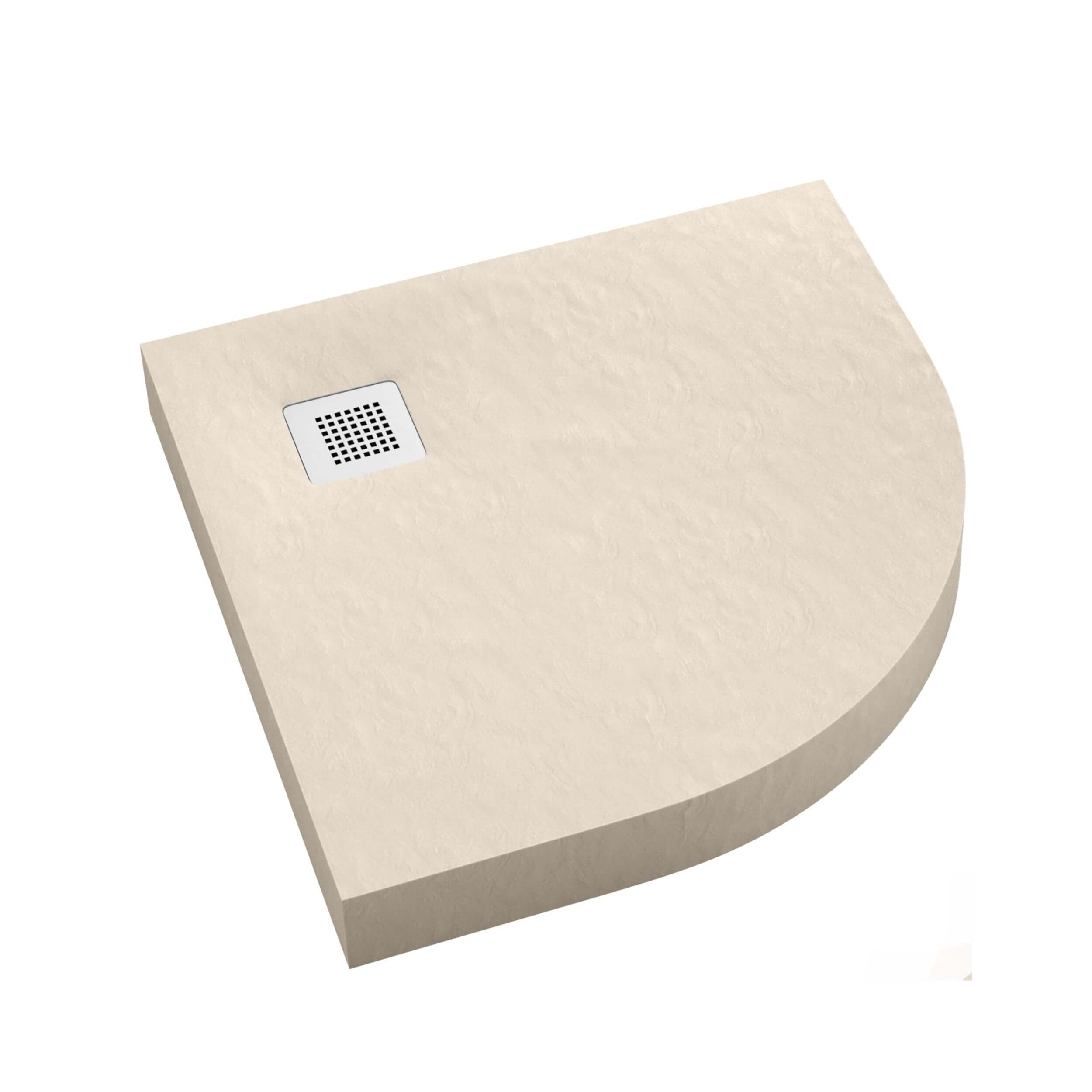 Schedpol New Horizons Cashmere Stone plato de ducha semicircular 90x90 cm beige 3.3304/PK/ST-M2
