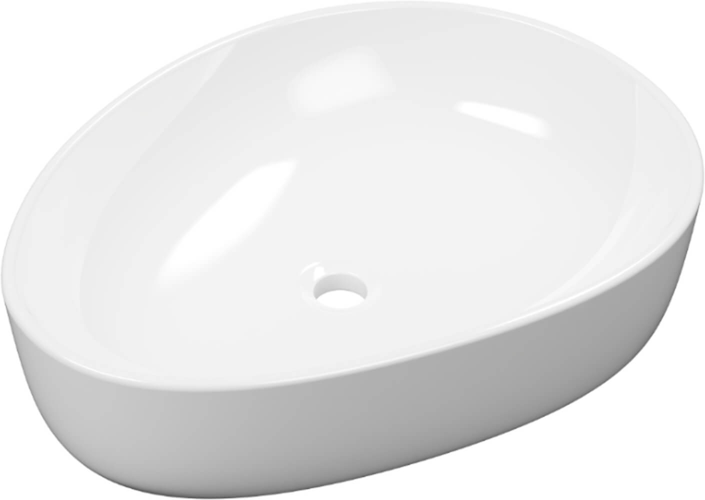 Excellent Whisper lavabo 51x39 cm sobre encimera blanco brillante CEEX.7101.510.WH