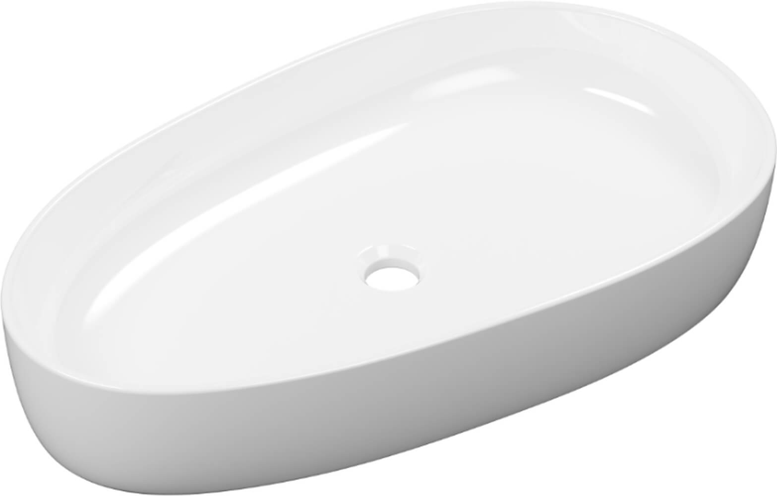 Excellent Whisper lavabo 65x39 cm sobre encimera blanco brillante CEEX.7101.650.WH
