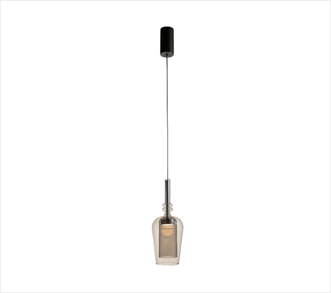 Zuma Line Tagna lámpara colgante 1x6 W negro-humado 251010-SM