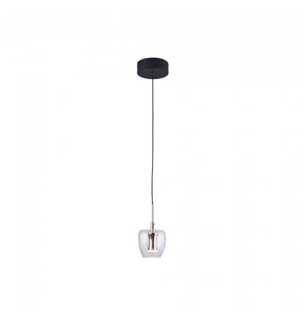 Zuma Line Nelson lámpara colgante 1x3 W negro-oro MD2291-1A-3BGN