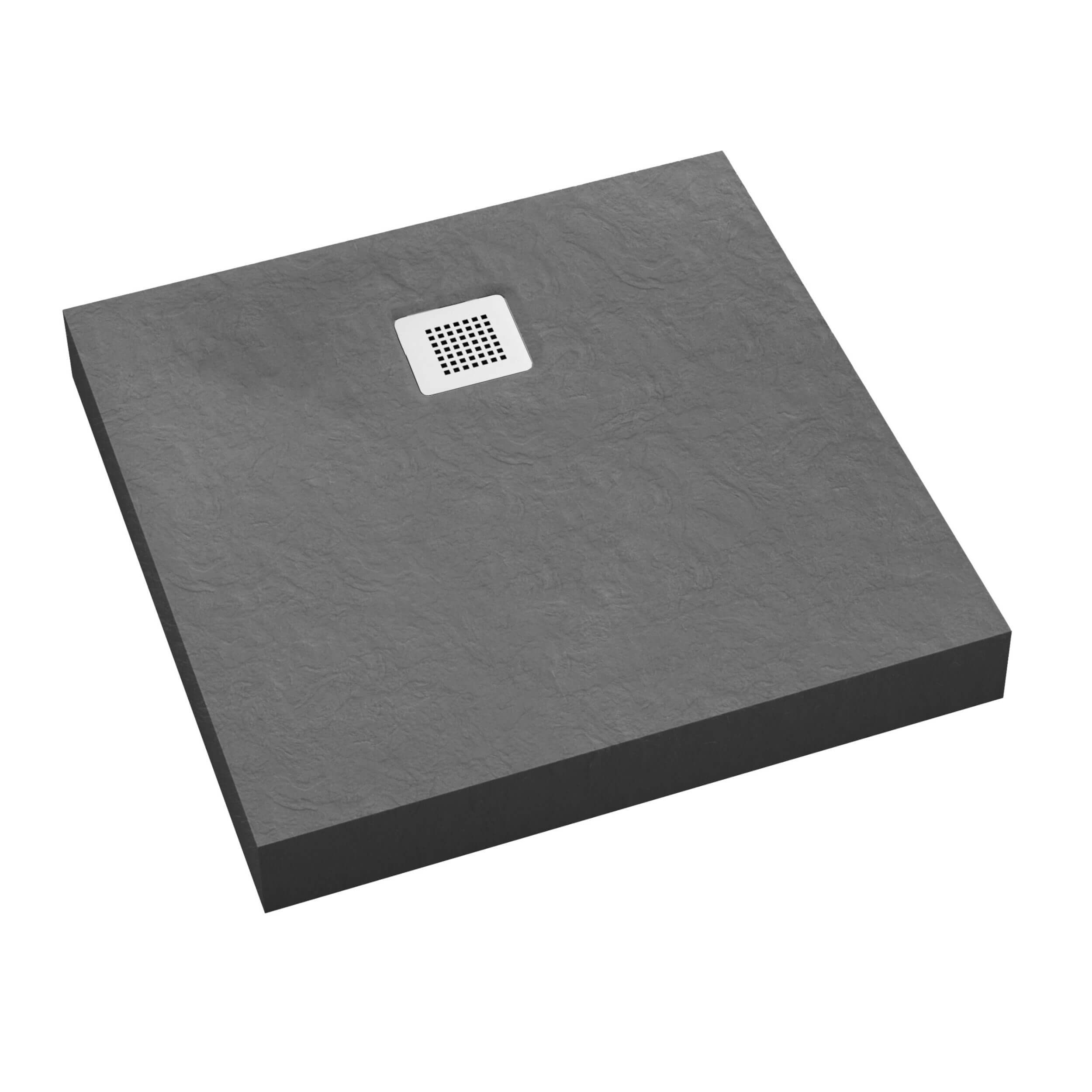 Schedpol New Horizons Grey Stone plato de ducha cuadrado 80x80 cm gris 3.3400/S/ST-M2