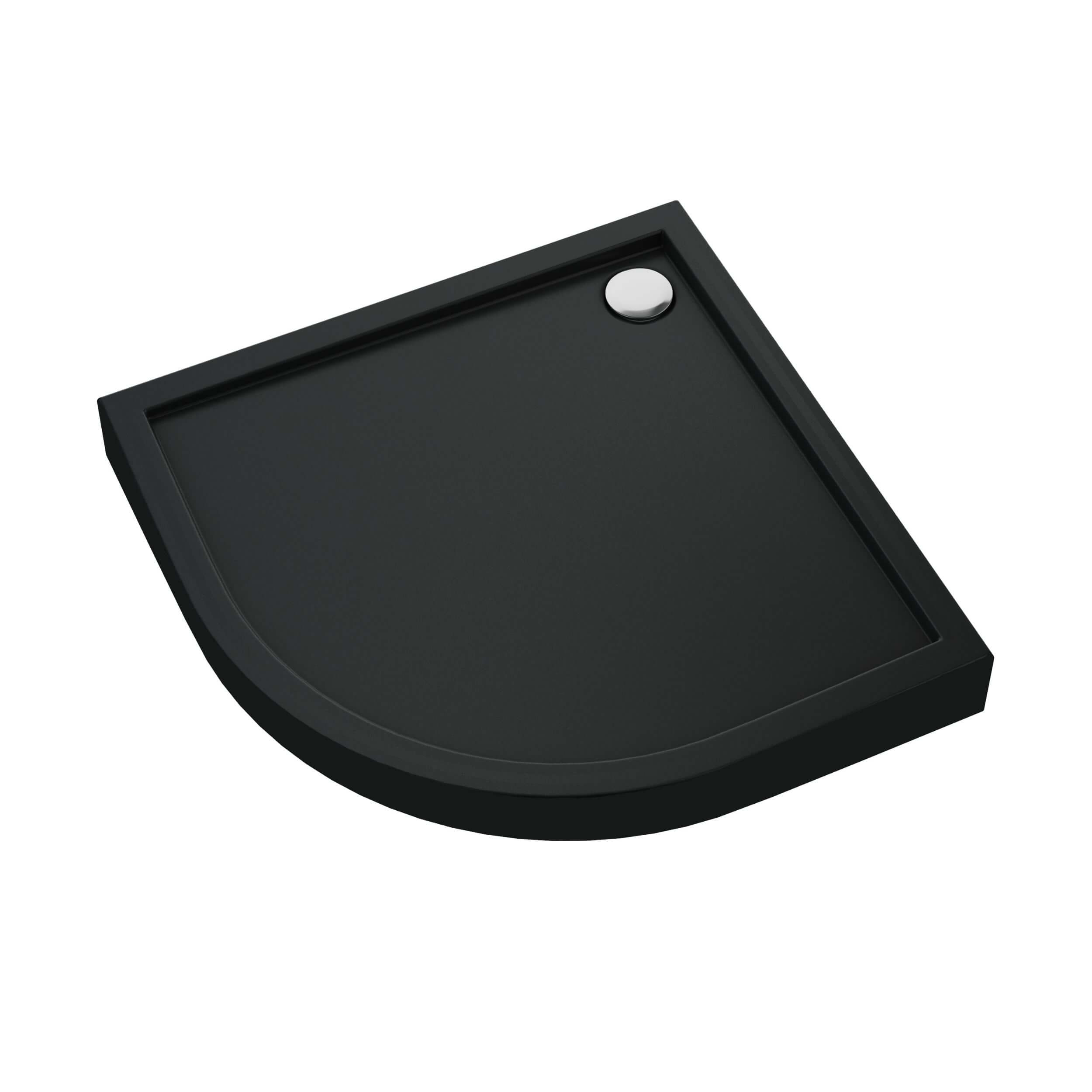 Schedpol Competia New Black Mat plato de ducha semicircular 90x90 cm negro 3.4634/C/MG