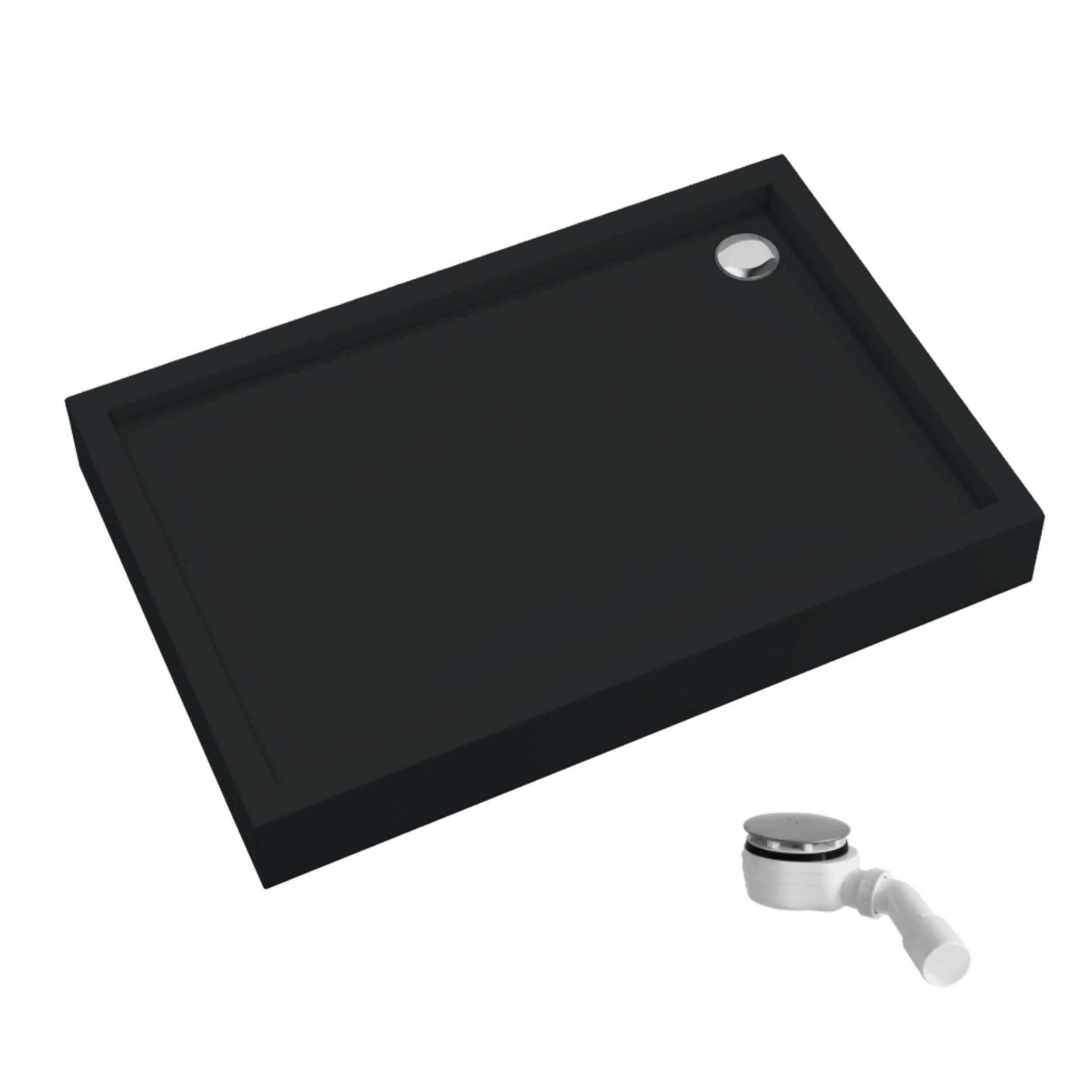 Schedpol Competia New Black Mat plato de ducha rectangular 120x80 cm negro 3.4638/C/MG