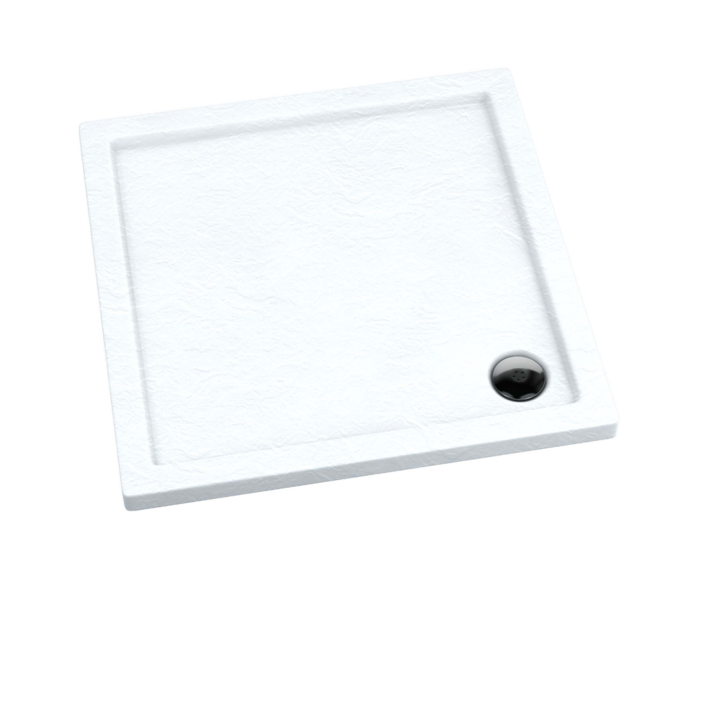 Schedpol Caspar White Stone plato de ducha cuadrado 90x90 cm blanco 3.261/B/ST