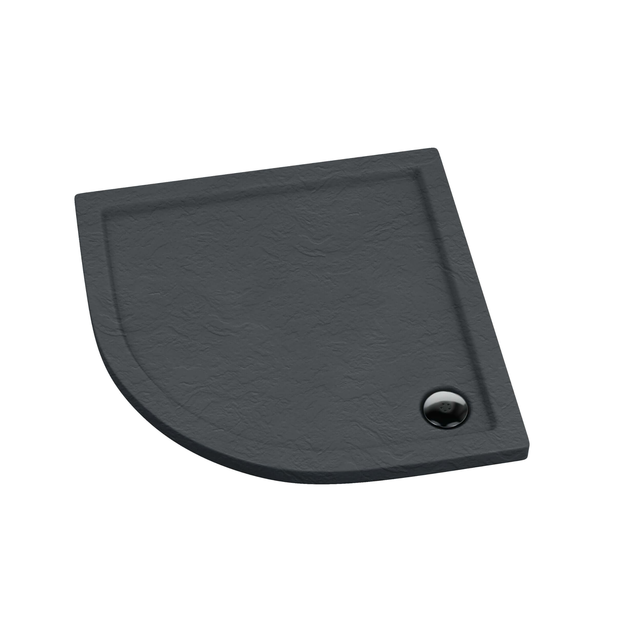 Schedpol Caspar Grey Stone plato de ducha semicircular 90x90 cm gris 3.264/S/ST