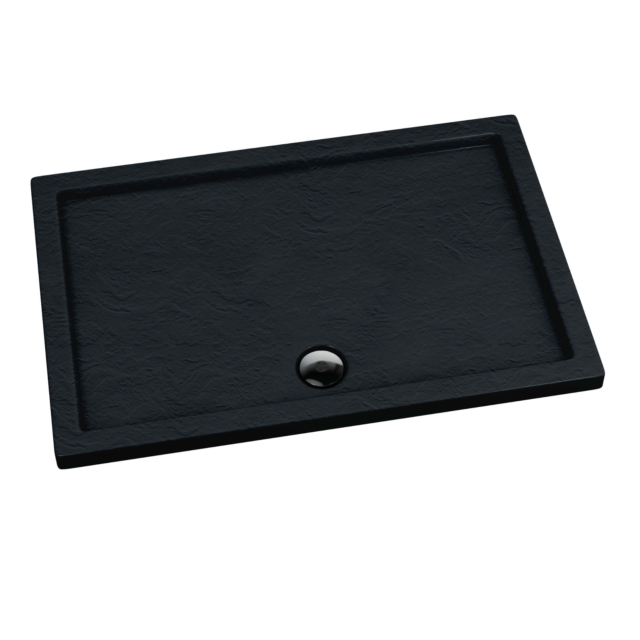 Schedpol Caspar Black Stone plato de ducha rectangular 160x70 cm negro 3.2256/C/ST