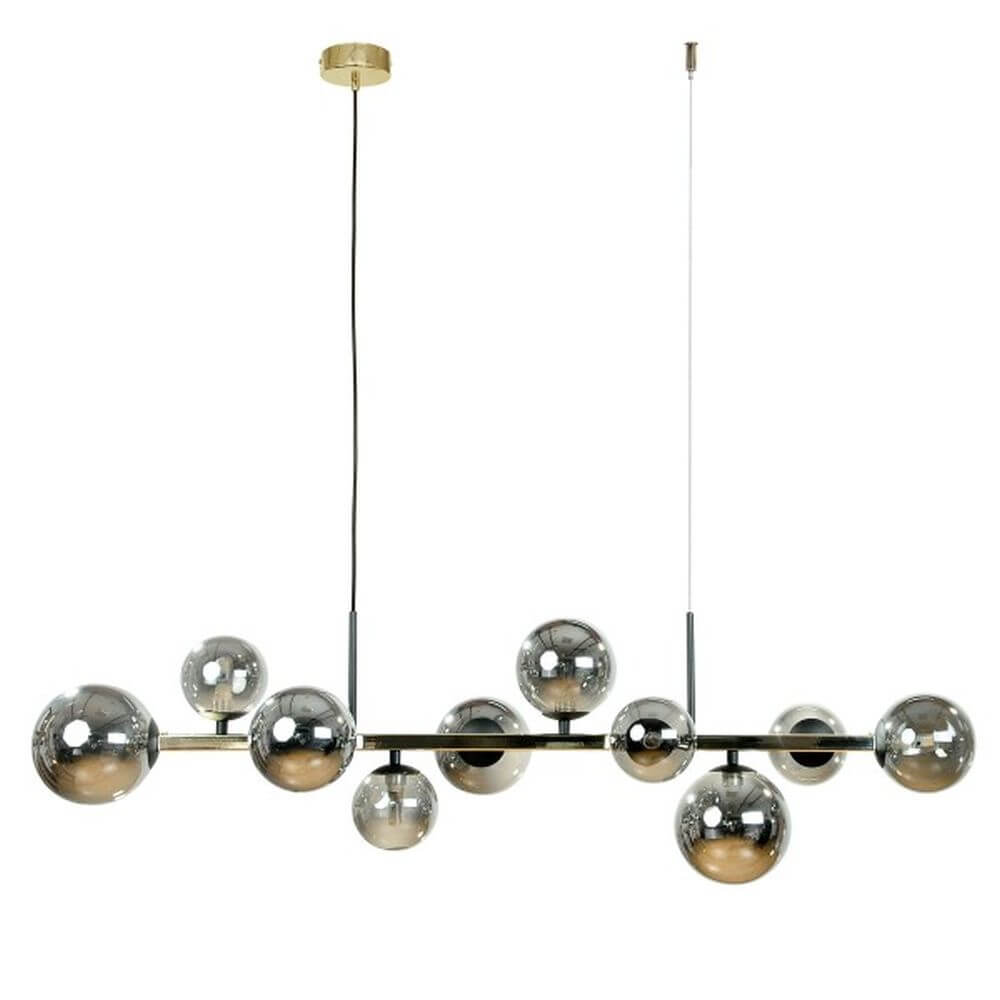 Zuma Line Serenity lámpara colgante x8 W negro-oro 1213
