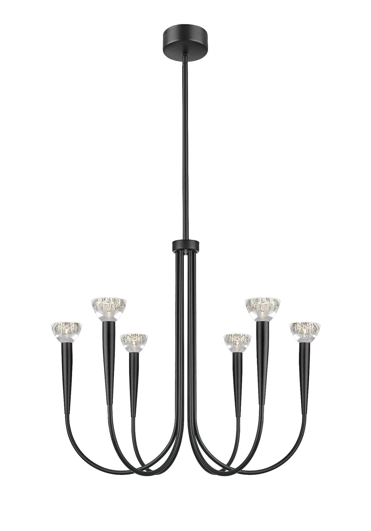Zuma Line Boston lámpara colgante 6x60 W negro P0603-06F-P7B1
