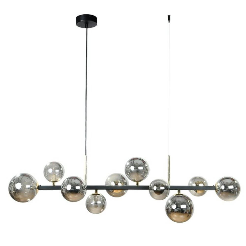 Zuma Line Serenity lámpara colgante x8 W negro-oro 1214