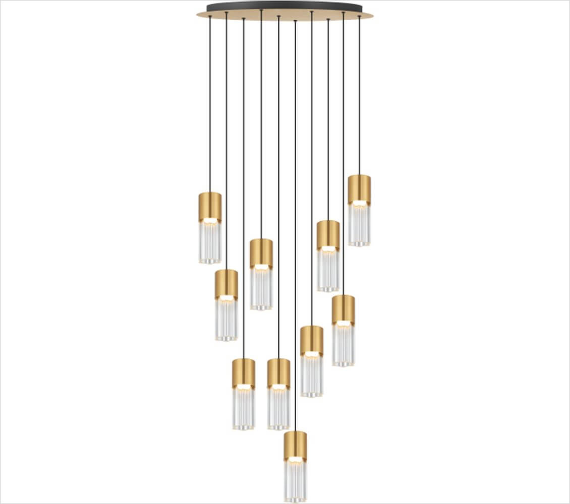 Zuma Line Iggly lámpara colgante x50 W negro-oro DU31909A/50W