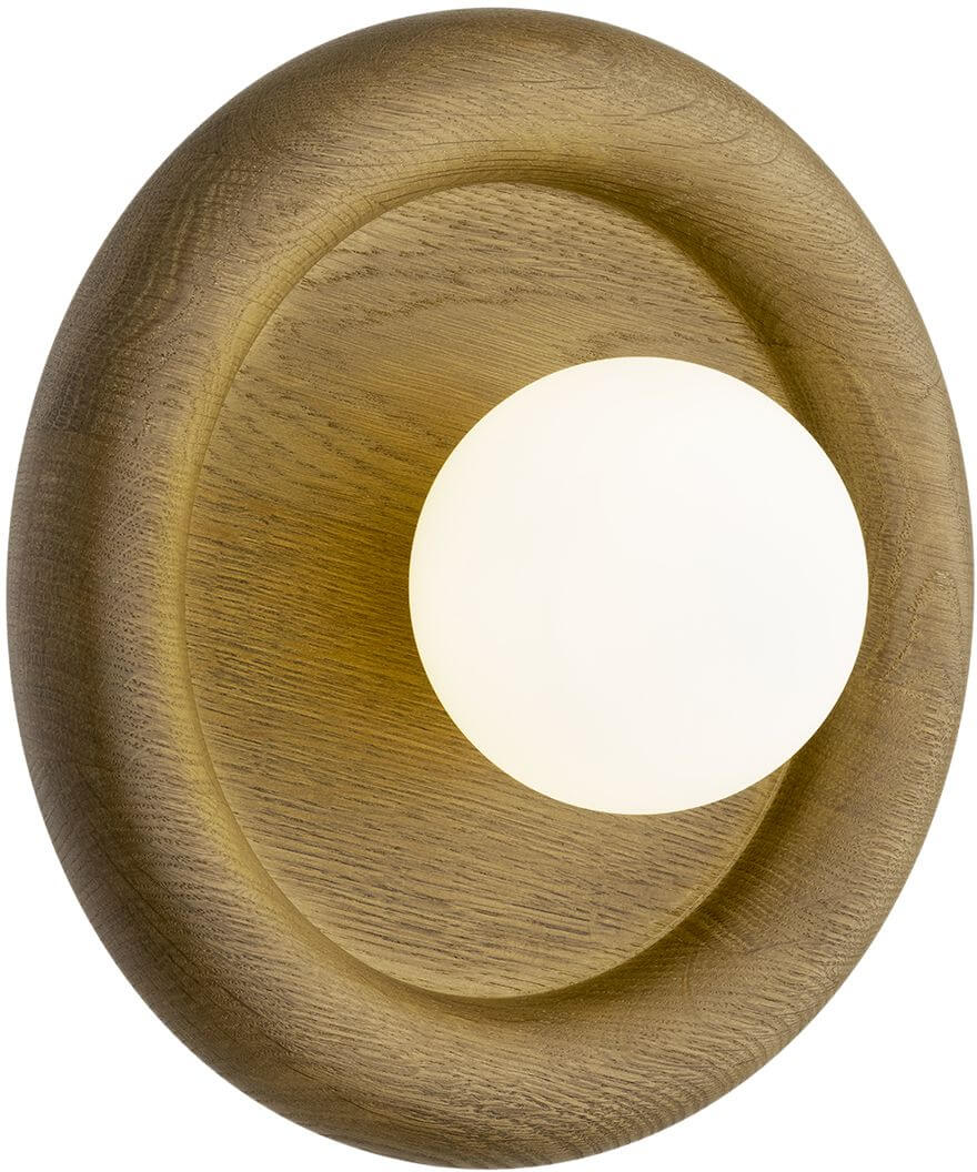 Argon Rondo lámpara de pared 1x6 W blanco-madera 8971