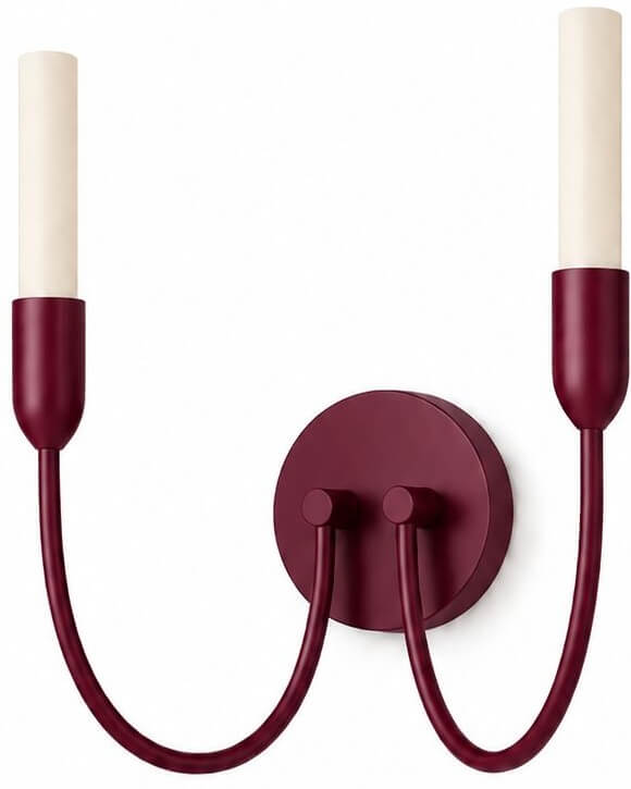Argon Augustine lámpara de pared 2x6 W blanco-burdeos 7304
