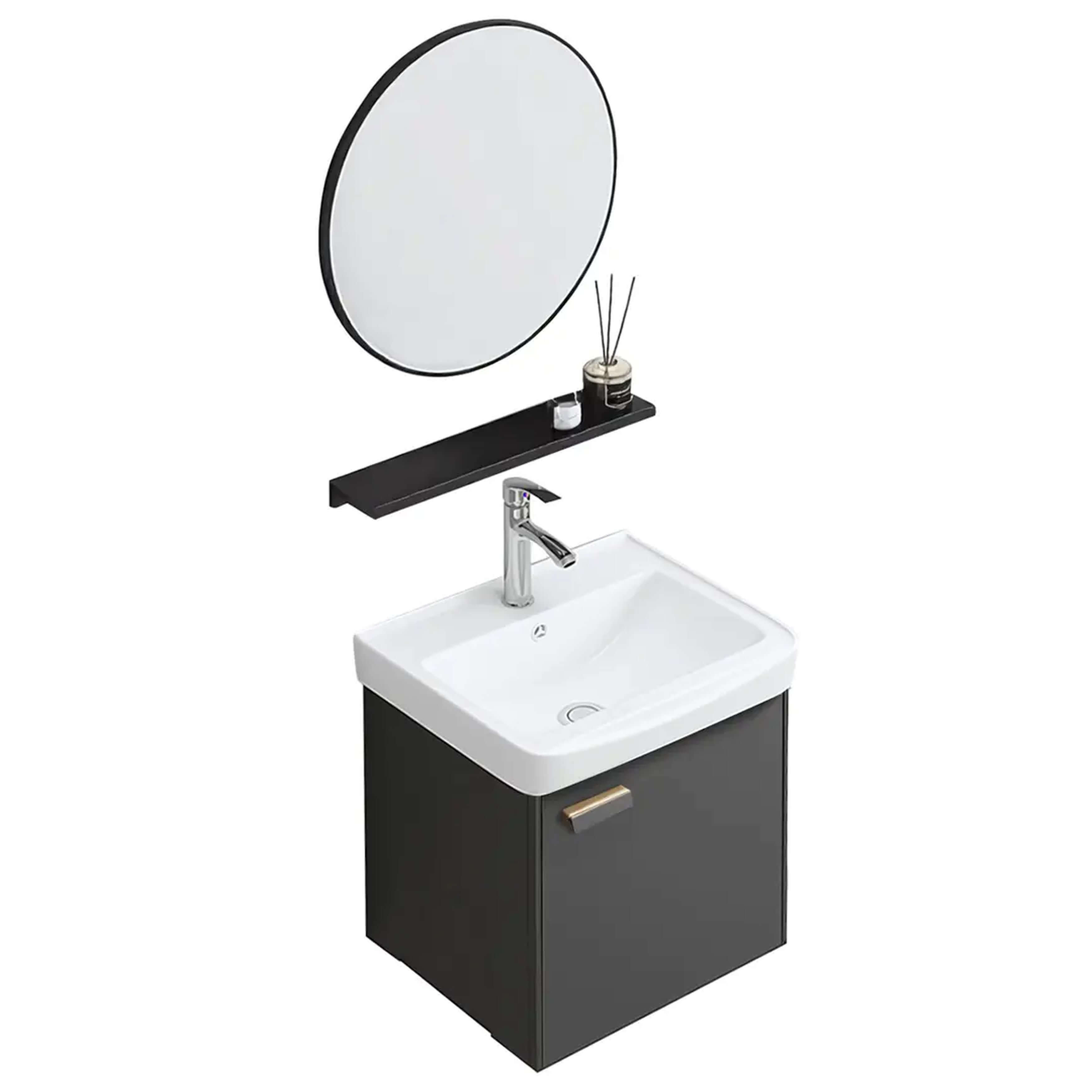 Rea Molly lavabo con mueble y espejo 43 cm gris REA-M0008