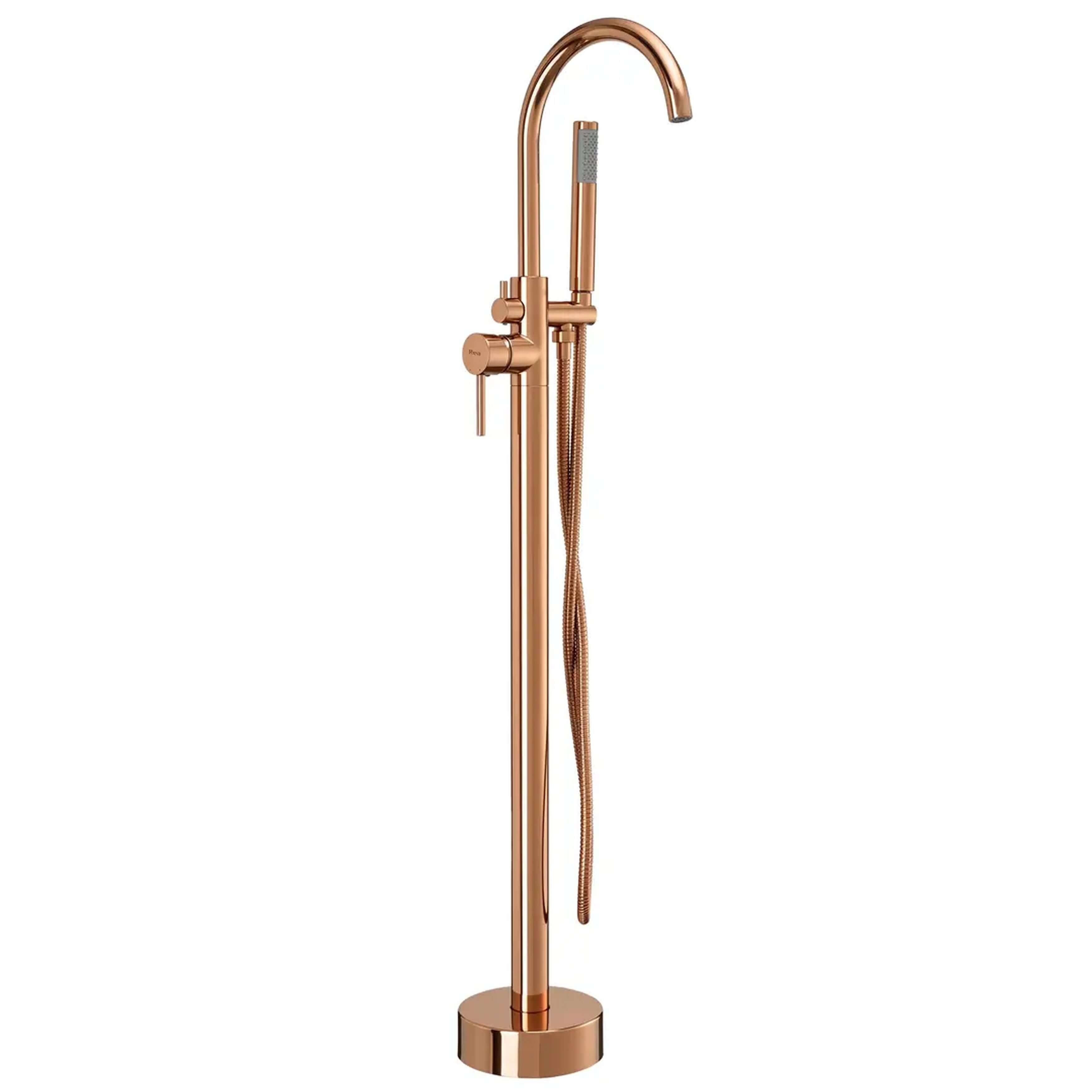 Rea Lungo grifo de bañera y ducha en suelo cobre REA-B4301