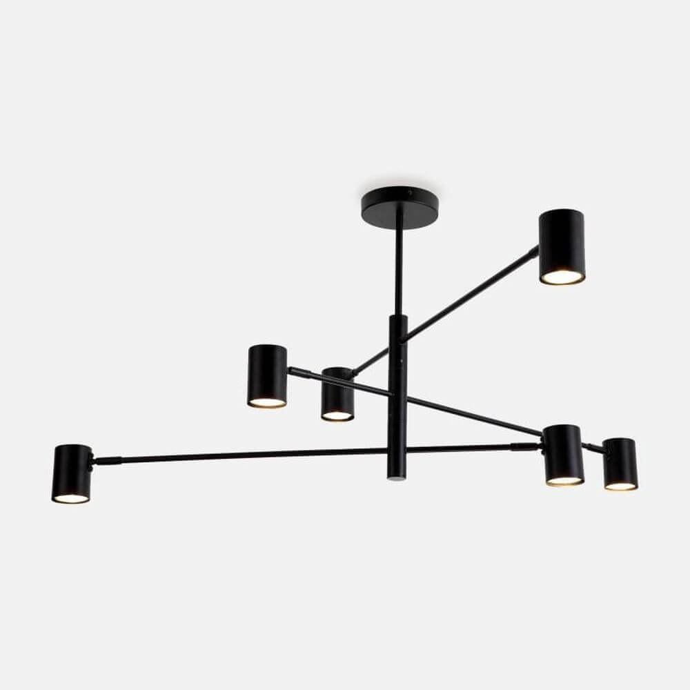 Zuma Line Pedro lámpara de techo 6x5 W negro PEN4104-6BK
