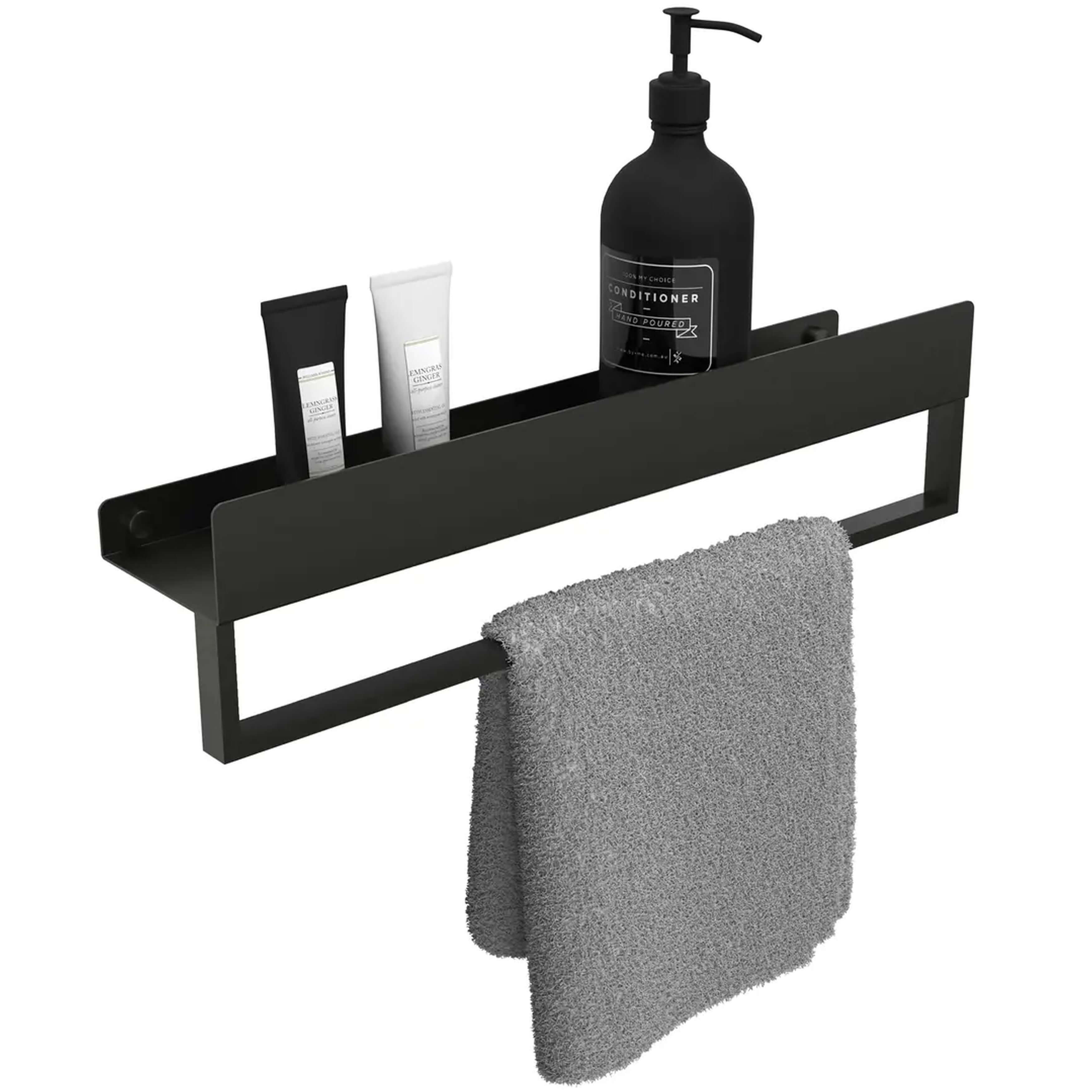 Rea SF01 estante de baño 45 cm negro REA-06000