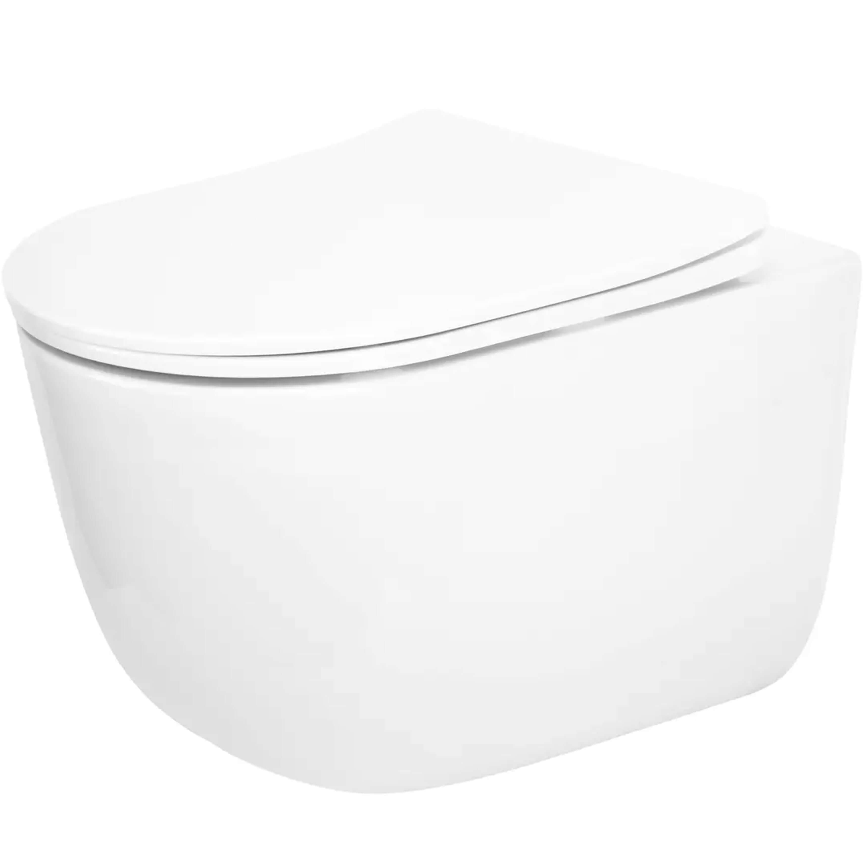 Rea Richard Tornado taza de inodoro suspendido con descarga de remolino blanco brillante REA-C4802