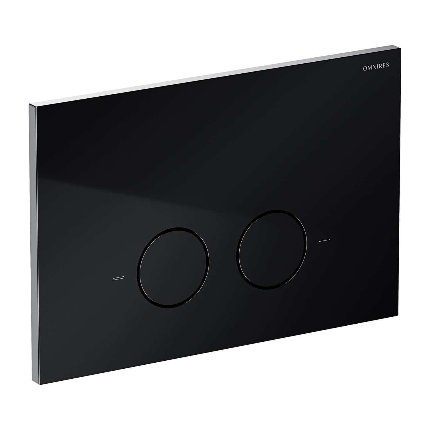 Omnires Steel-R45 botón de descarga para WC negro ST45PS1BL