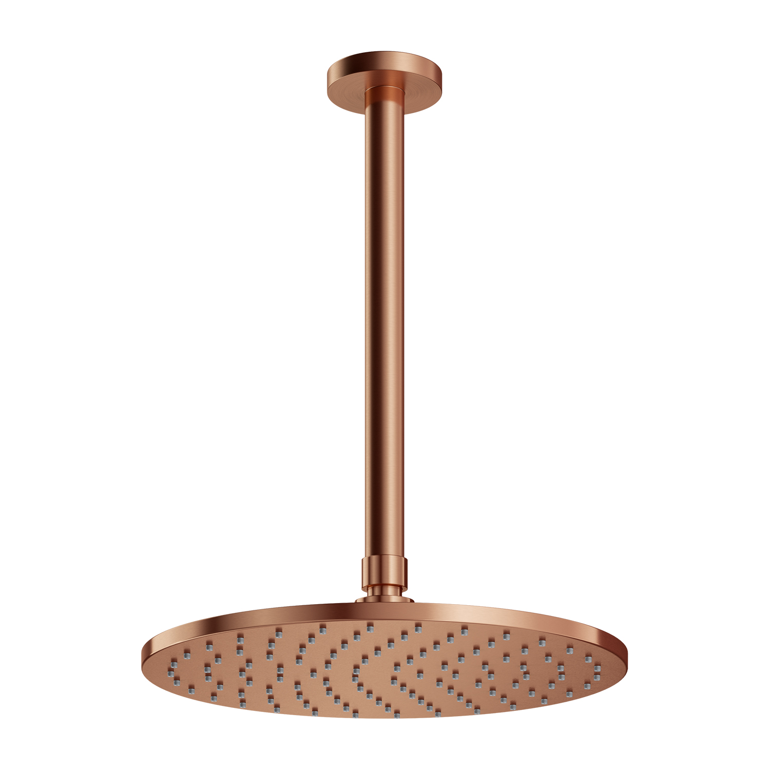 Omnires SlimLine brazo de ducha con efecto lluvia 25x25 cm circular cobre WSSET1CPB