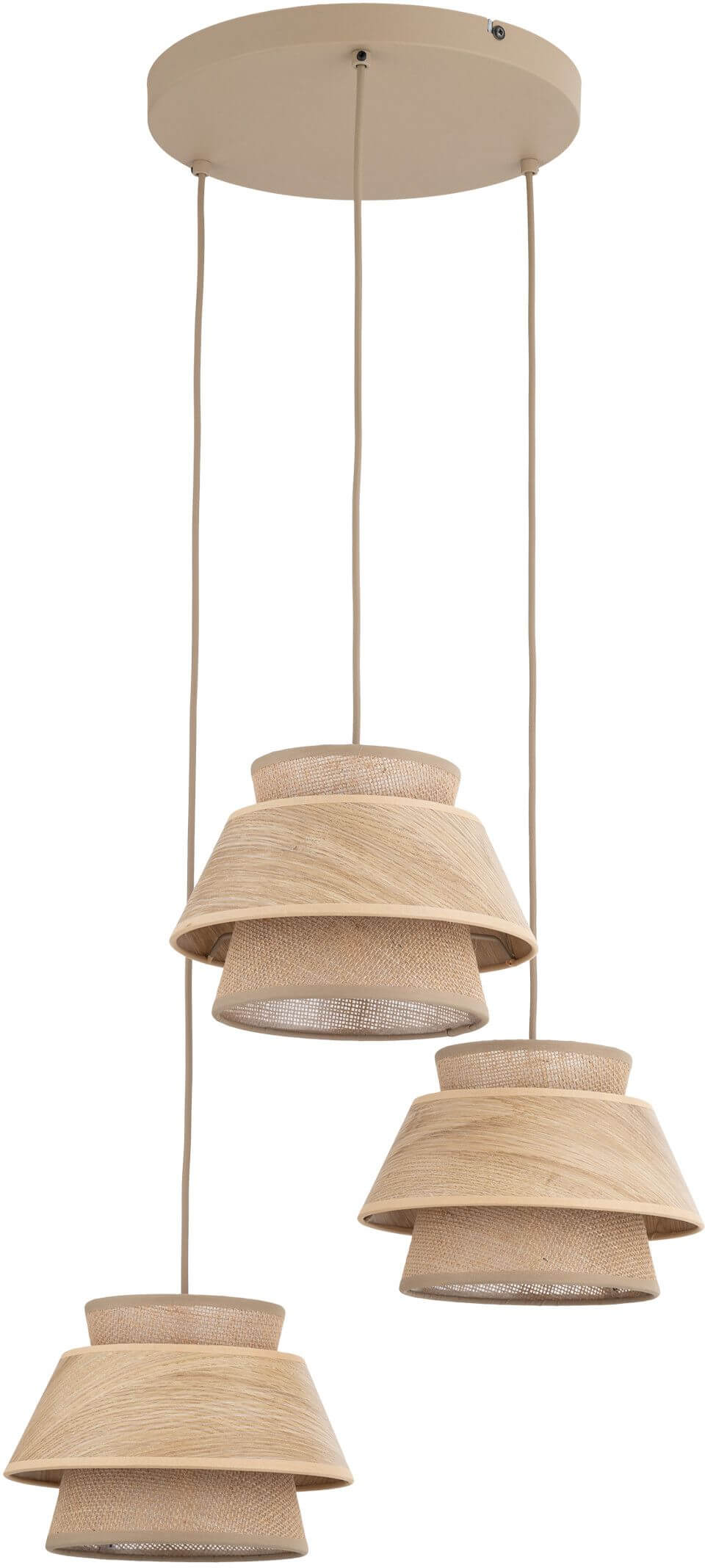 TK Lighting Kalum lámpara colgante 3x15 W beige 11808