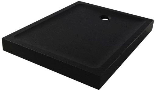 New Trendy Mild Stone plato de ducha rectangular 120x90 cm negro B-0577