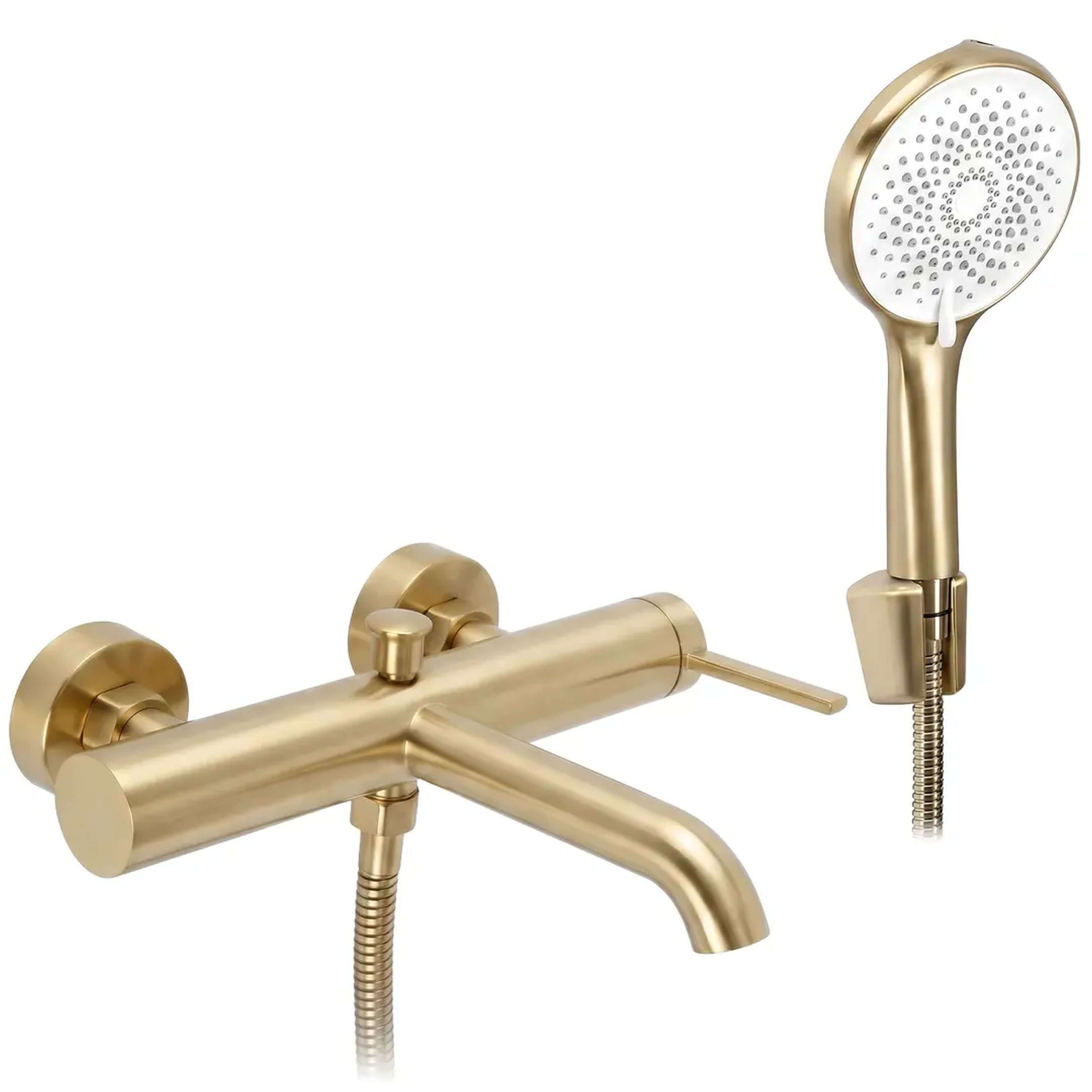 Rea Rivo grifo de bañera y ducha a pared oro REA-B9338