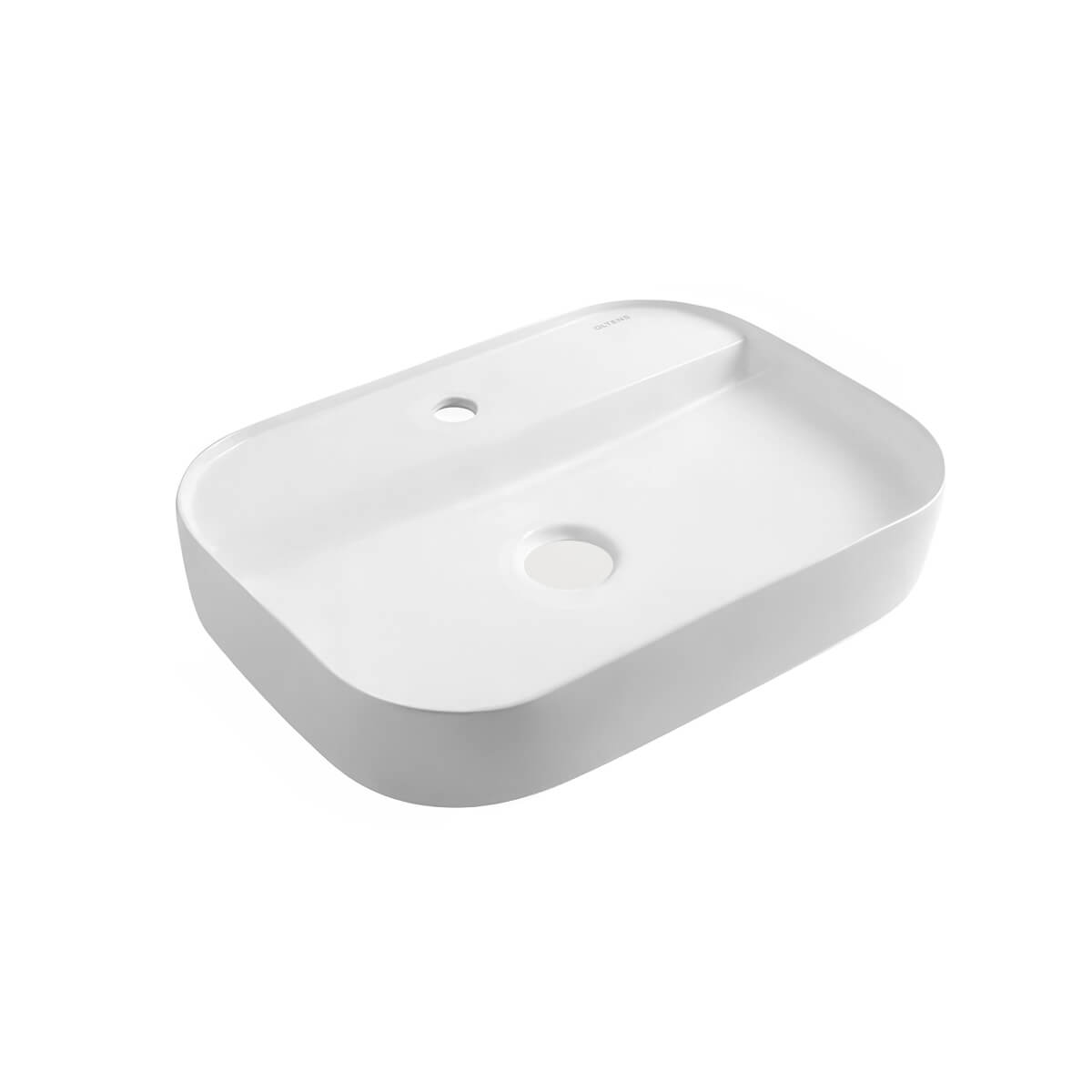 Oltens Dal lavabo 52x41 cm rectangular sobre encimera blanco brillante 40337000