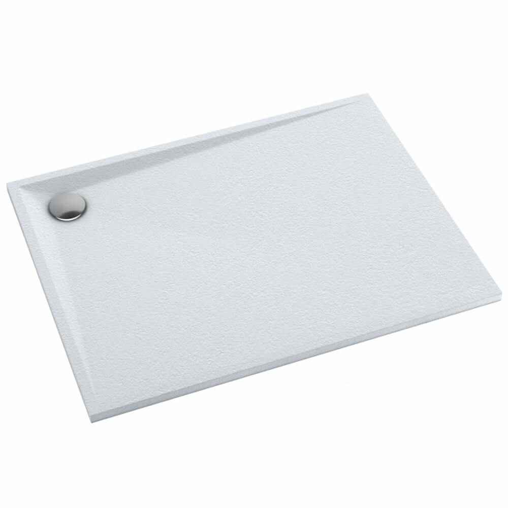 Schedline Libra Grooved White Stone plato de ducha rectangular 140x80 cm blanco 3SP.L1P-80140/B/GR