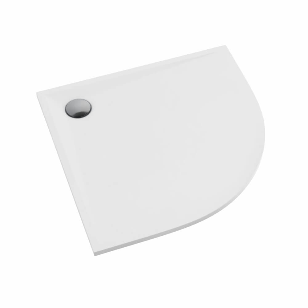 Schedline Libra White Mat plato de ducha semicircular 80x80 cm blanco 3SP.L1O-8080/B/MG