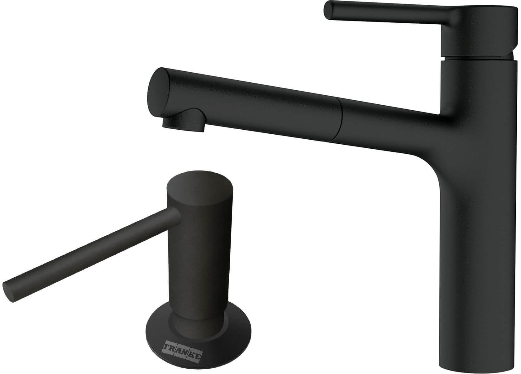 Conjunto grifo de cocina Franke Centro 115.0621.592, dispensador de líquidos Franke Comfort 112.0753.277