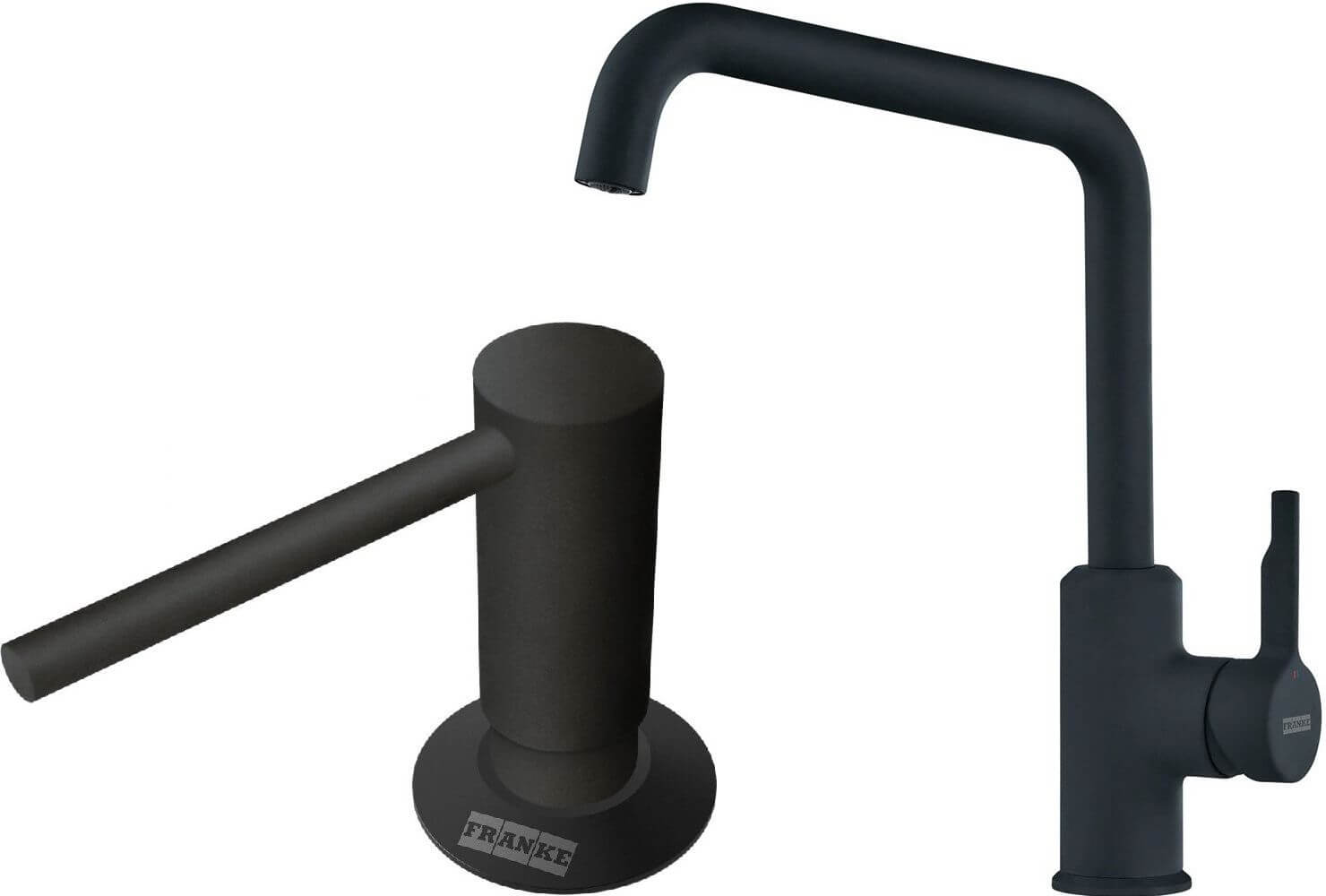 Conjunto grifo de cocina Franke Urban 115.0627.524, dispensador de líquidos Franke Comfort 112.0753.277