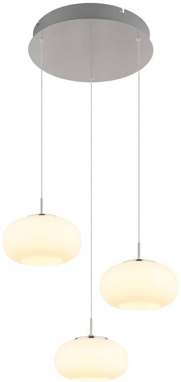 Globo Lighting Quintara lámpara colgante 3x18 W níquel 15744-3HN