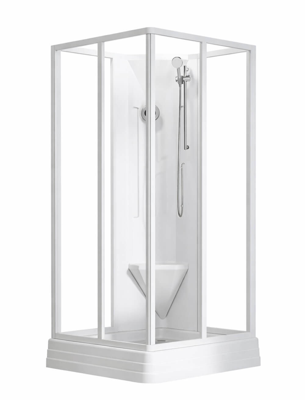 Ravak Supernova cabina con plato de ducha 90x90 cm cuadrada blanco brillo/vidrio transparente 82677112Z1