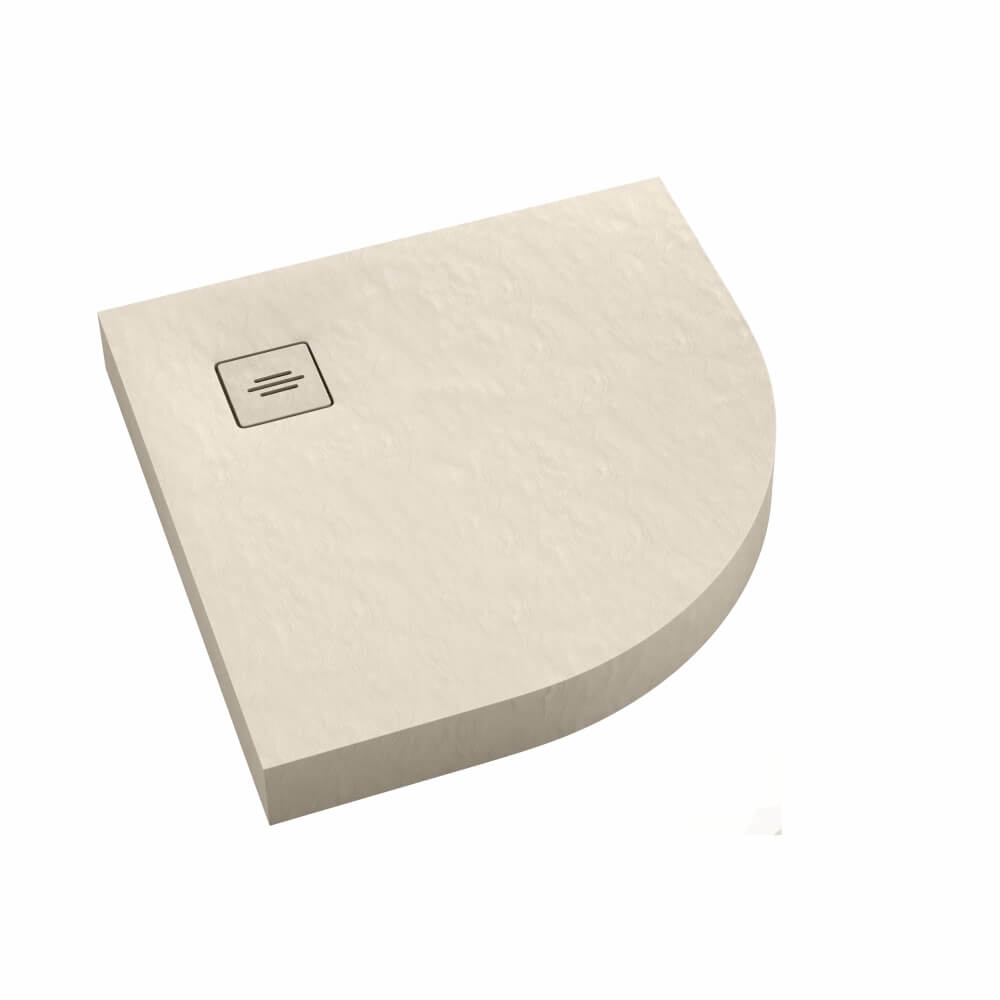 Schedline NonLimits Cashmere Stone plato de ducha semicircular 90x90 cm beige 3ST.N1O-9090/PK/ST-M1/PK/ST