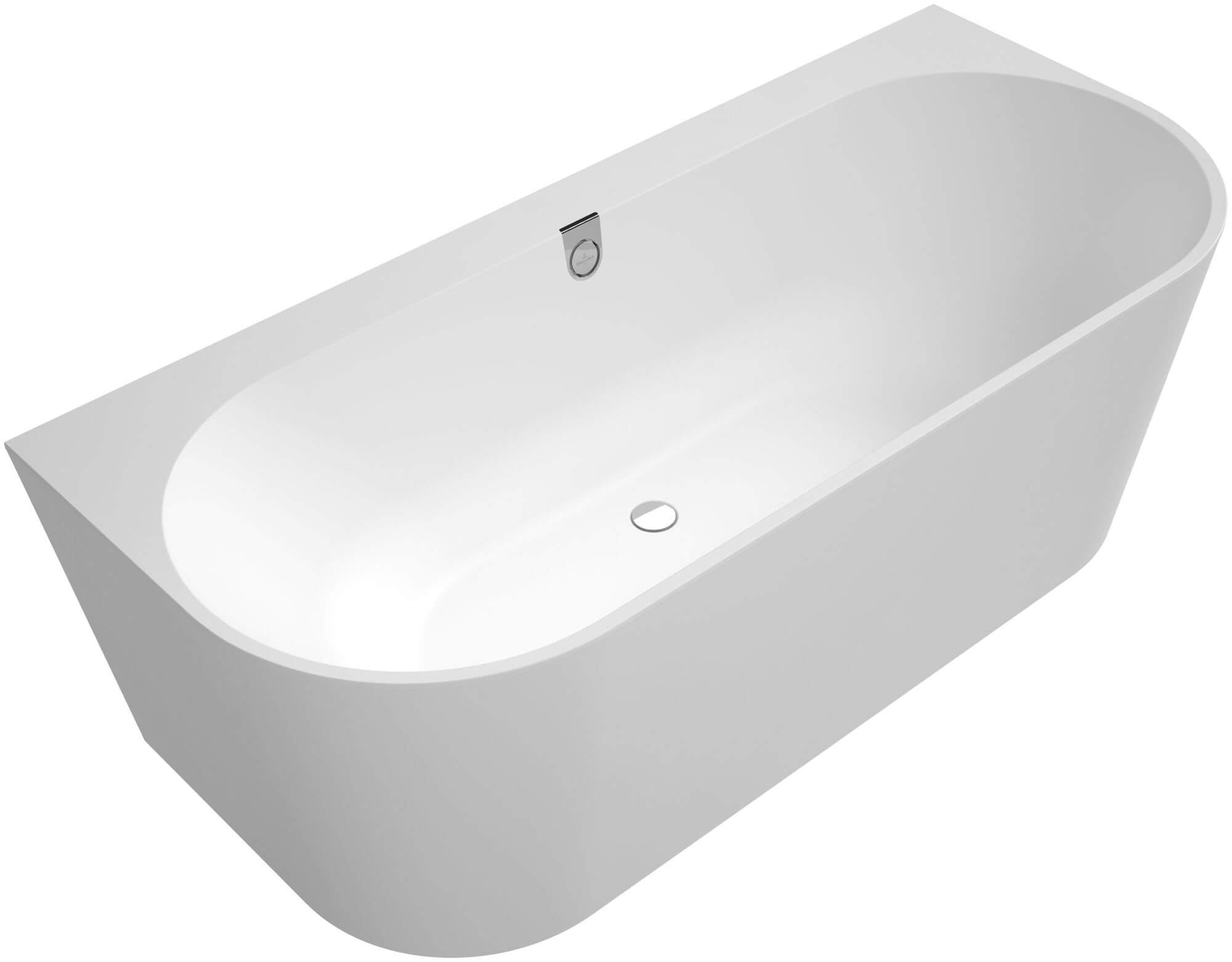 Villeroy & Boch Oberon bañera de pared 180x80 cm oval blanco UBQ180OBR9CD00V-RW