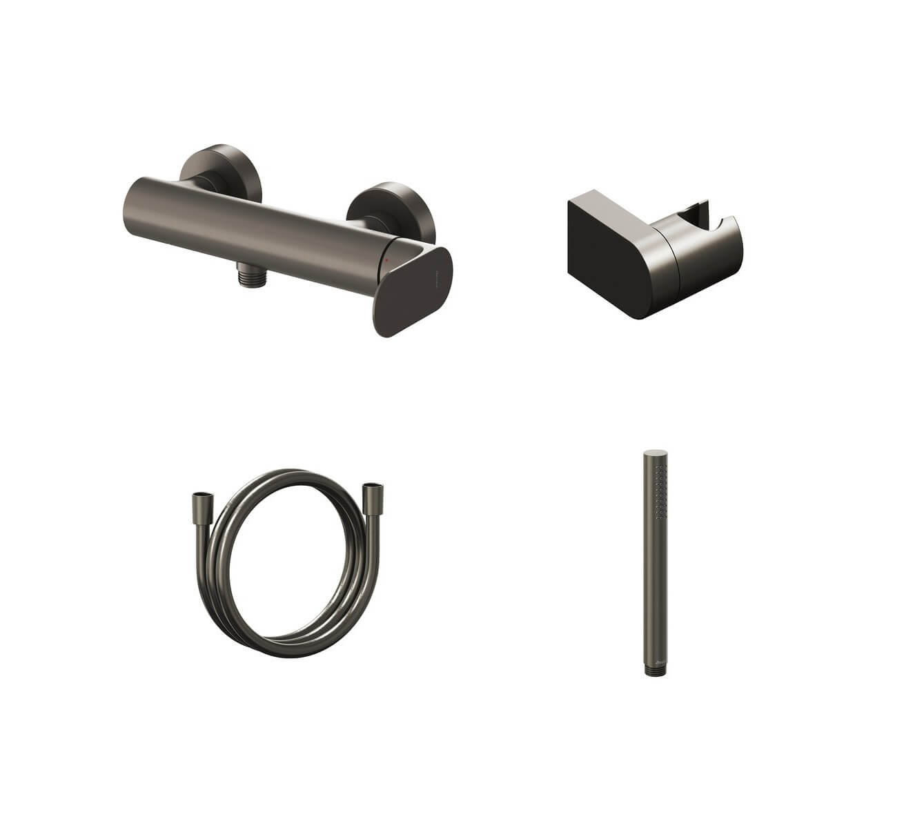 Ravak Eleganta grifo para ducha a pared grafito X07S141