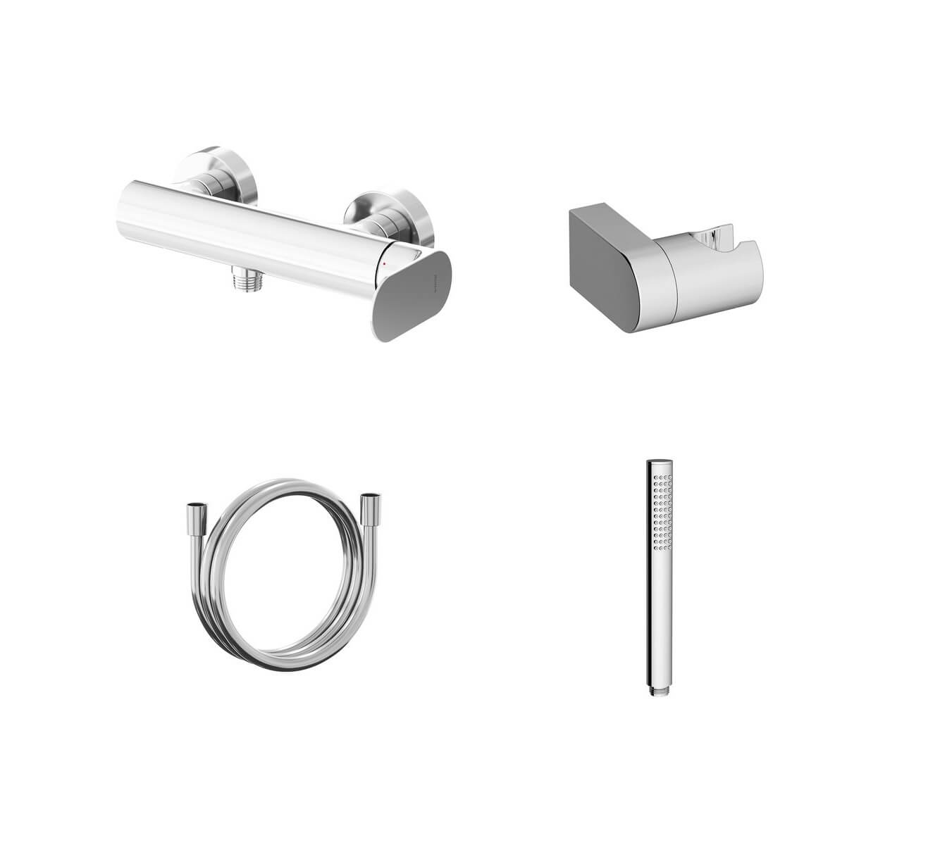 Ravak Eleganta grifo para ducha a pared cromo X07S138
