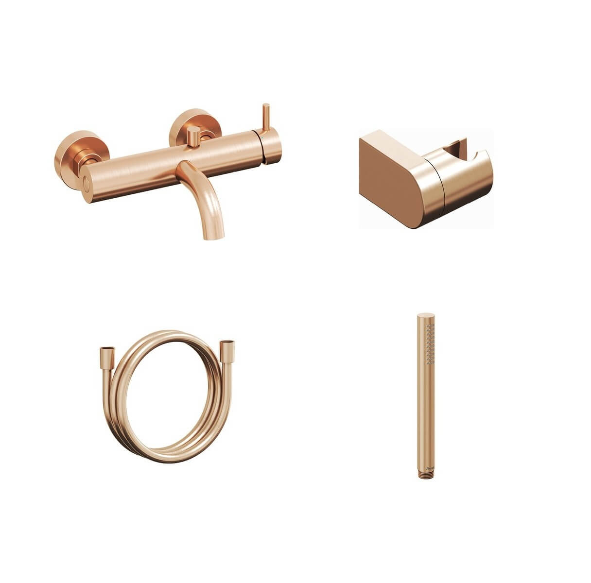 Ravak Espirit grifo de bañera y ducha a pared oro X07S127