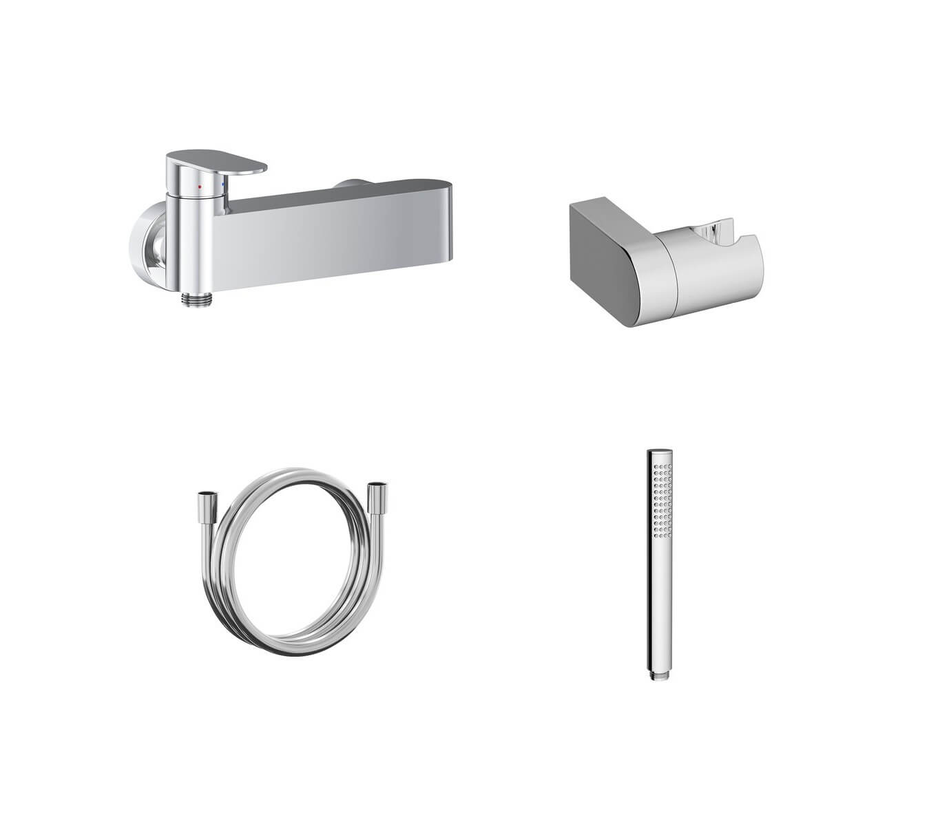 Ravak Chrome II grifo para ducha a pared cromo X07S121