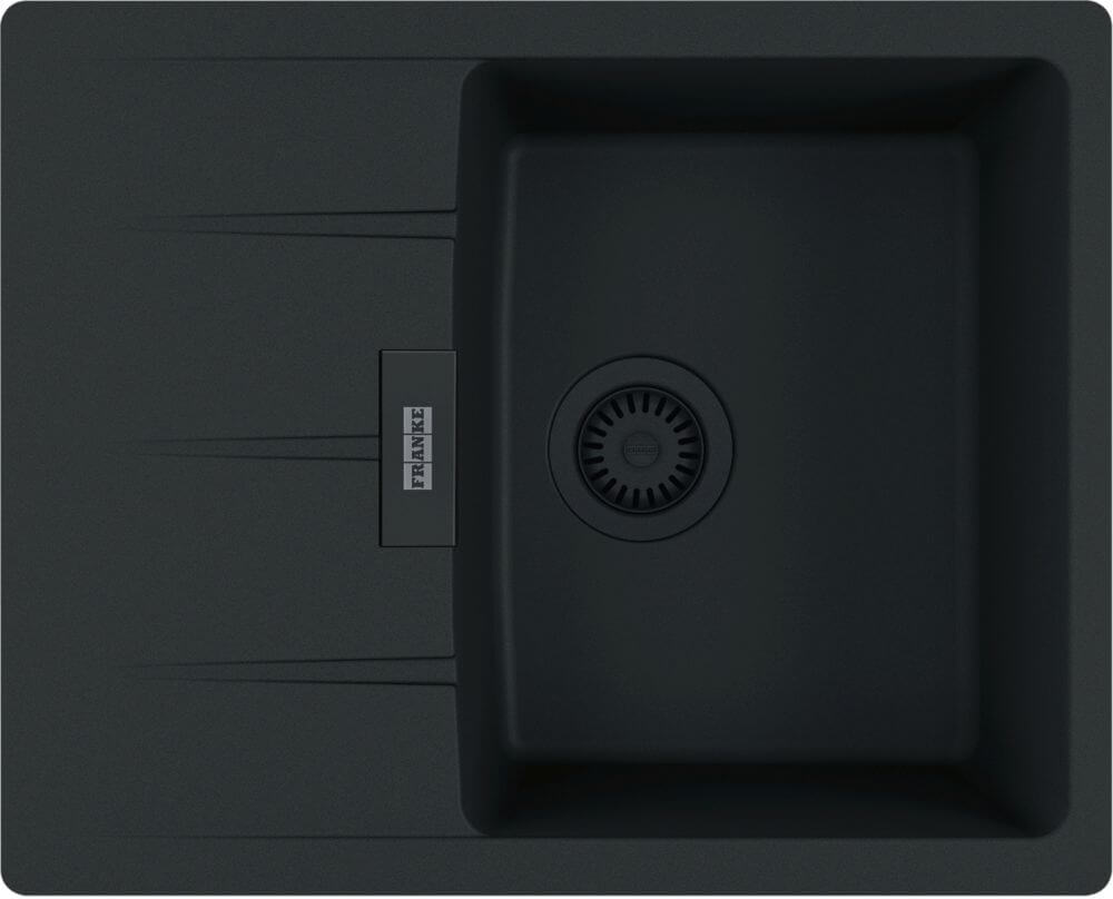 Franke Centro fregadero de granito 62x50 cm negro 114.0757.388