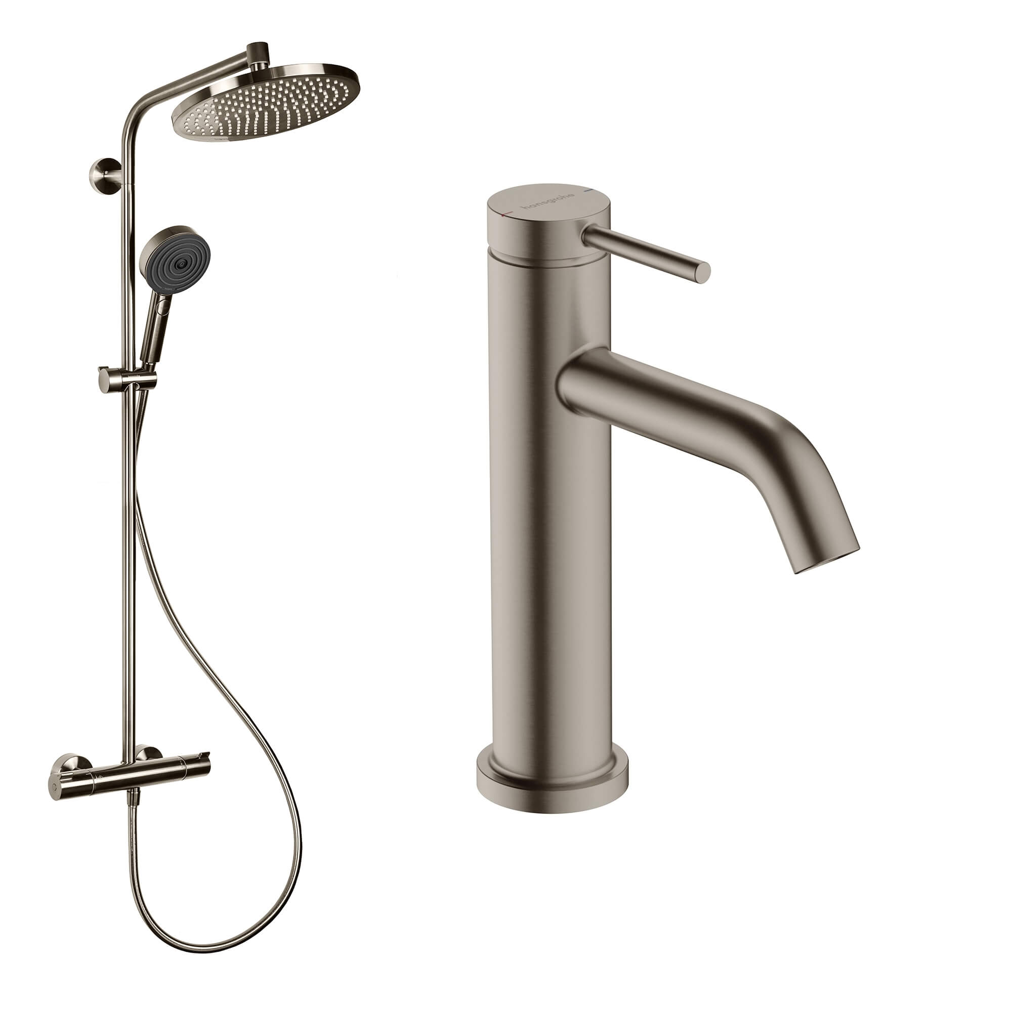 Hansgrohe Crometta conjunto de baño a pared con termostato con rociador con efecto lluvia || 88002390